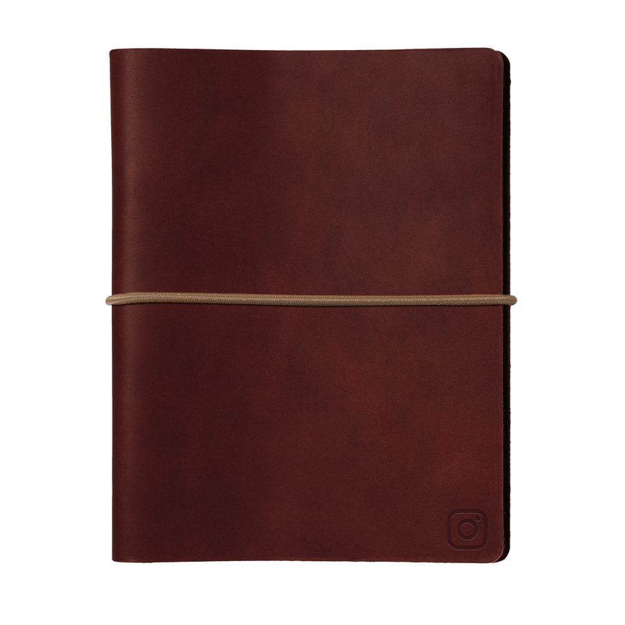 Large Refillable Notebook Sleeve with Stretch Cord, custom logo leather promo product made in USA by Corium (6)