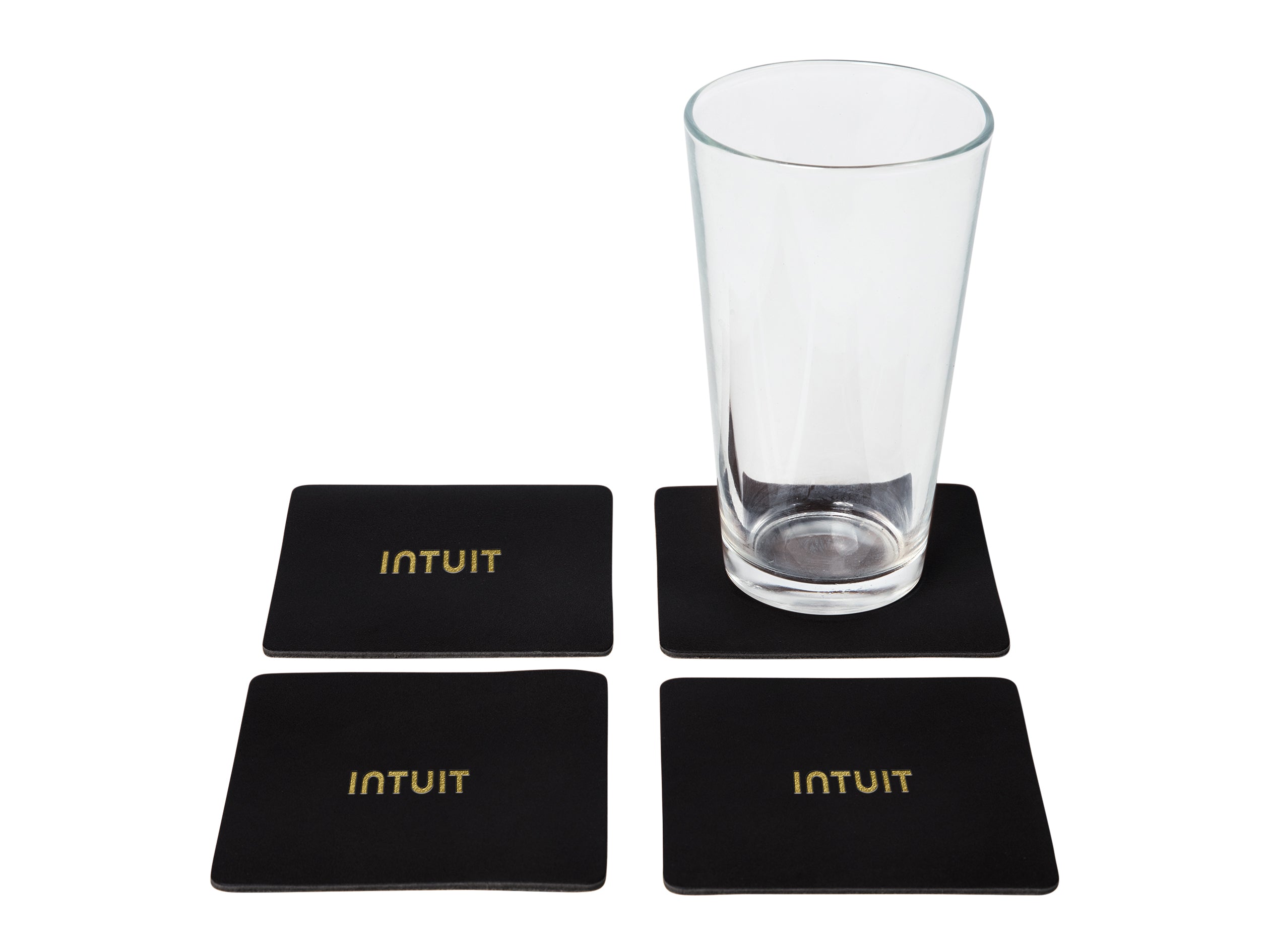 Square Coasters (Set of 4) | Full Grain Leather | Made in USA
