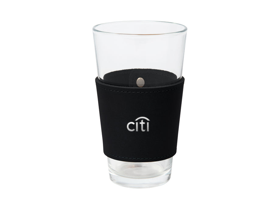 Pint Glass Sleeve | Full Grain Leather | Made in USA