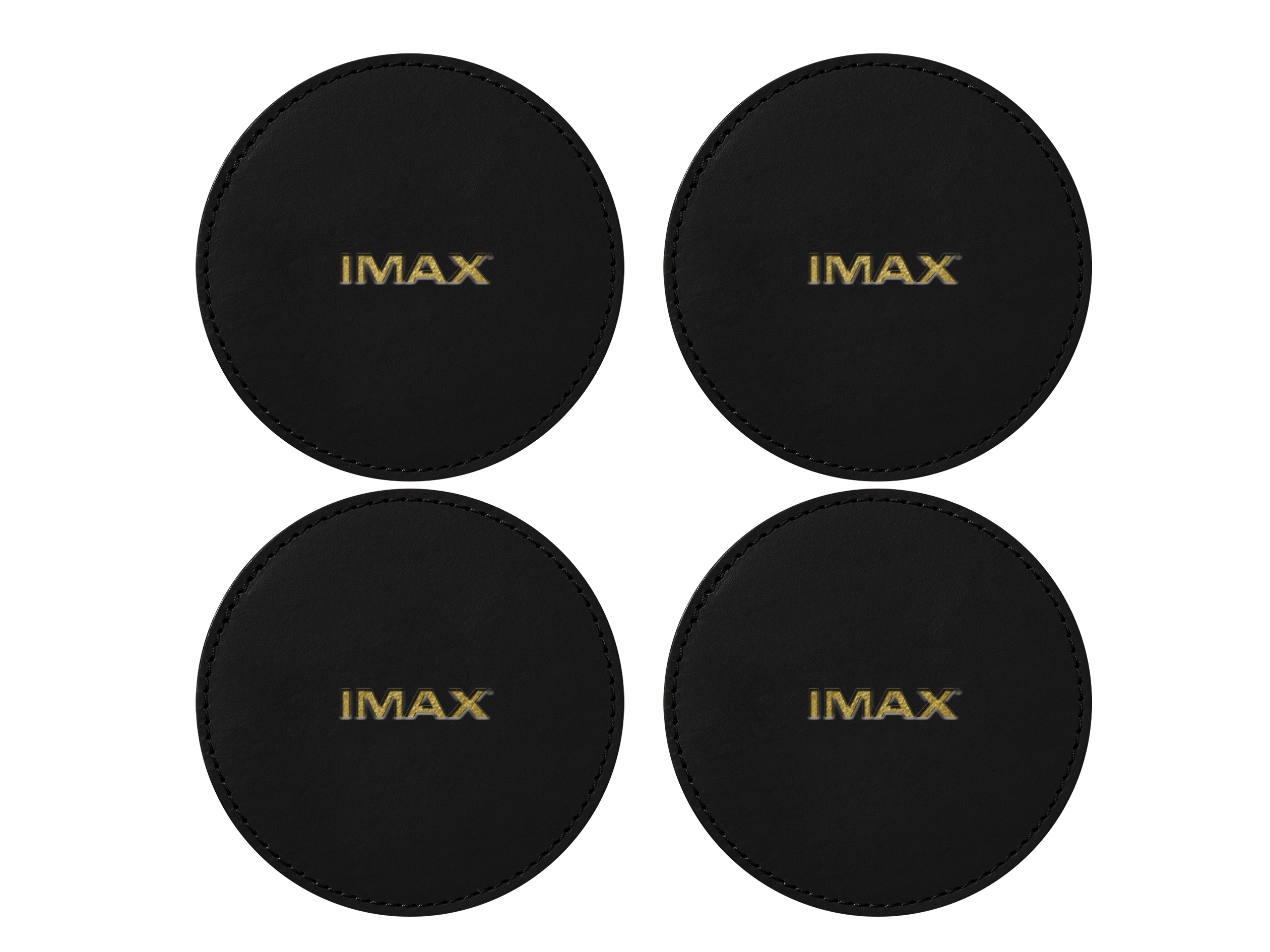 Round Coasters (Set of 4) | Full Grain Leather | Made in USA