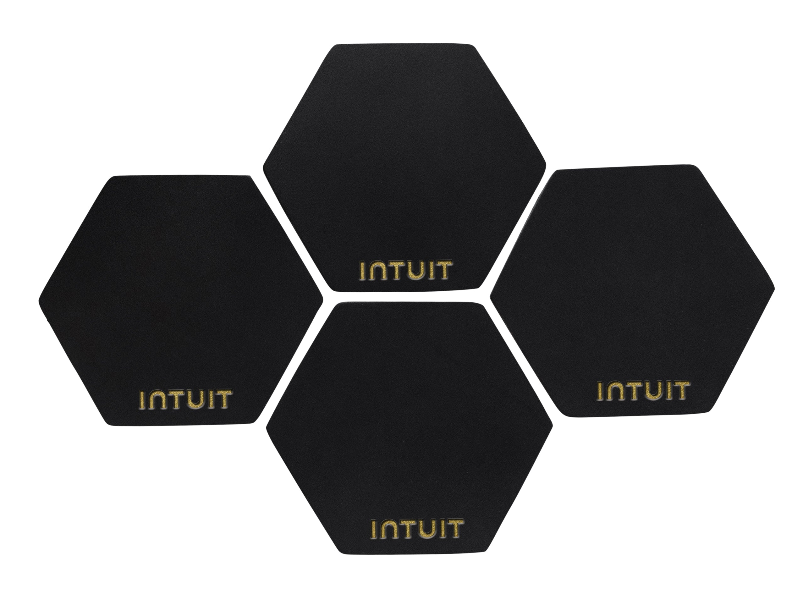 Hexagon Coasters (Set of 4) | Full Grain Leather | Made in USA