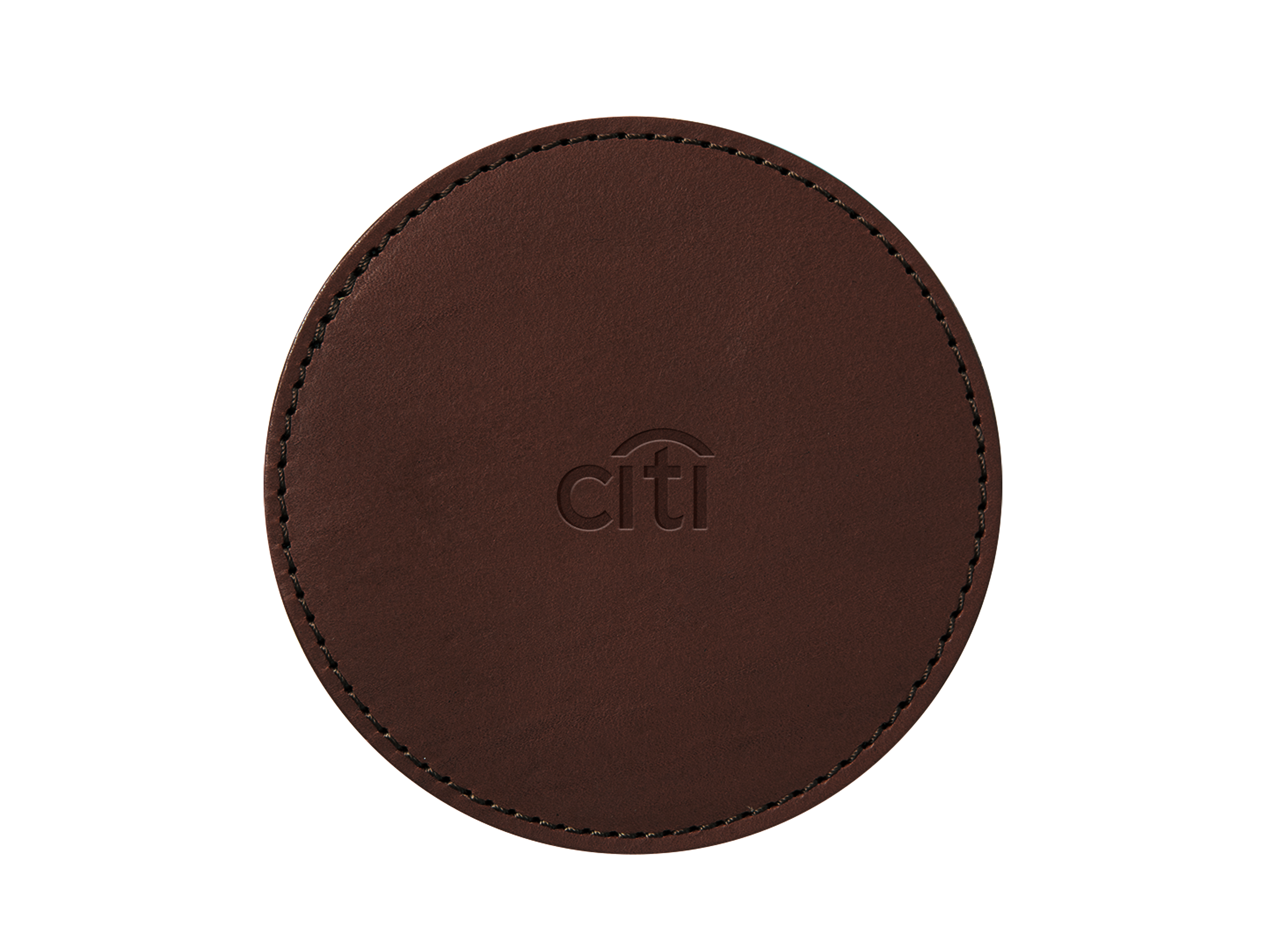 Round Coasters (Set of 4) | Full Grain Leather | Made in USA