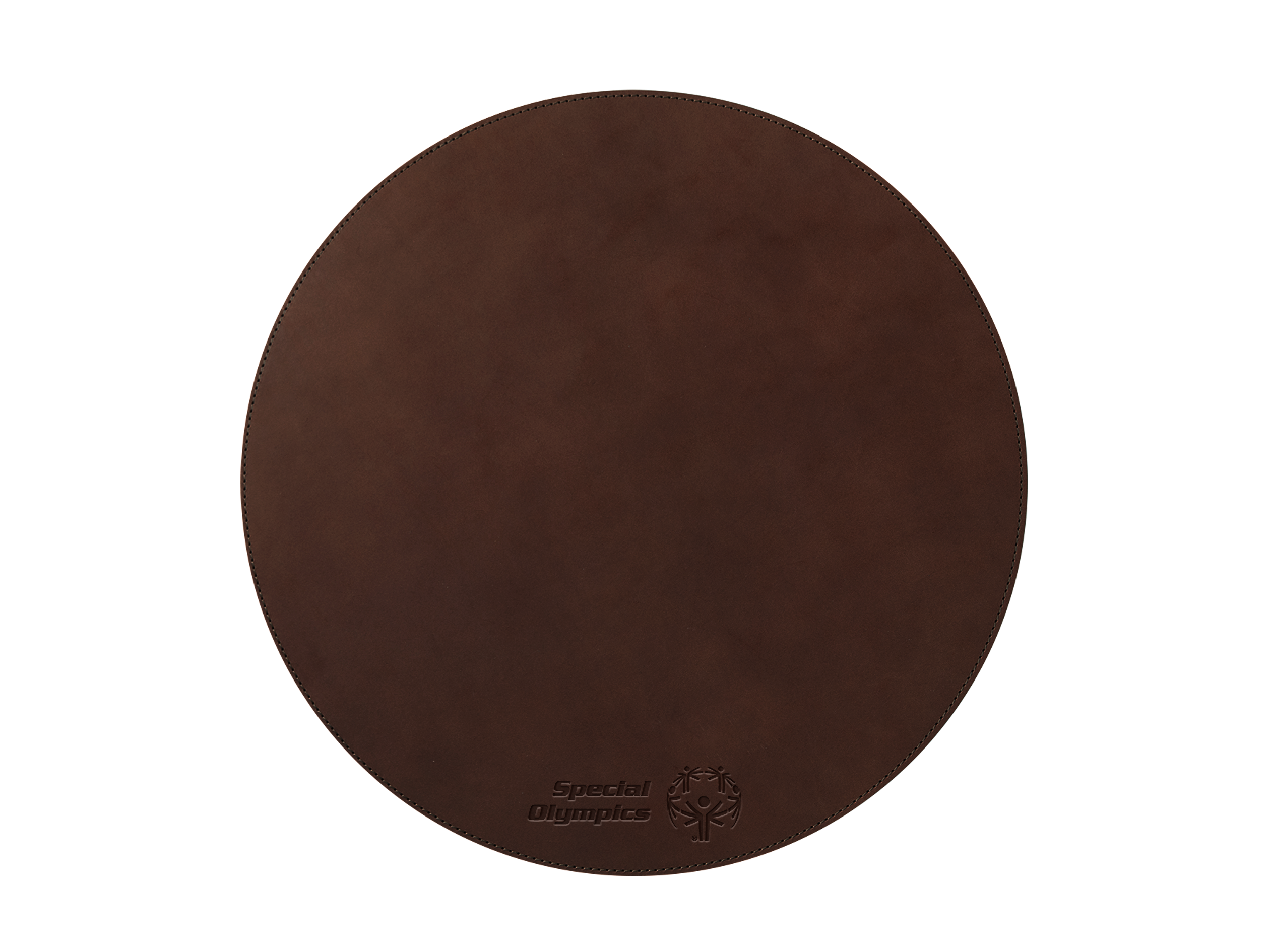15" Round Placemat | Full Grain Leather | Made in USA