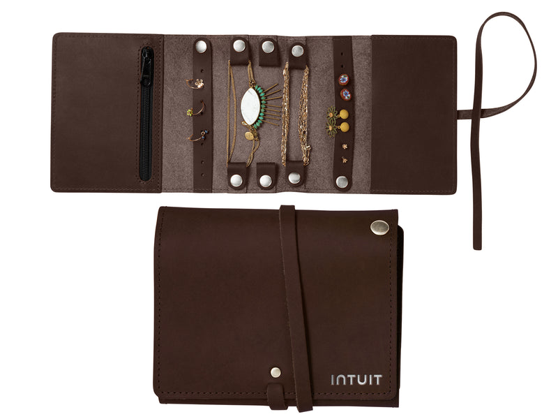 Jewelry Organizer, custom logo leather promo product made in USA by Corium