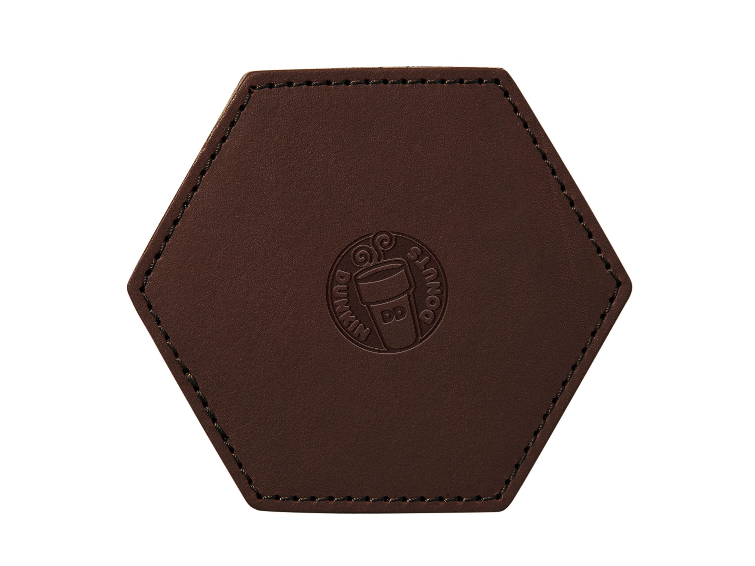 Hexagon Coasters (Set of 4) | Full Grain Leather | Made in USA