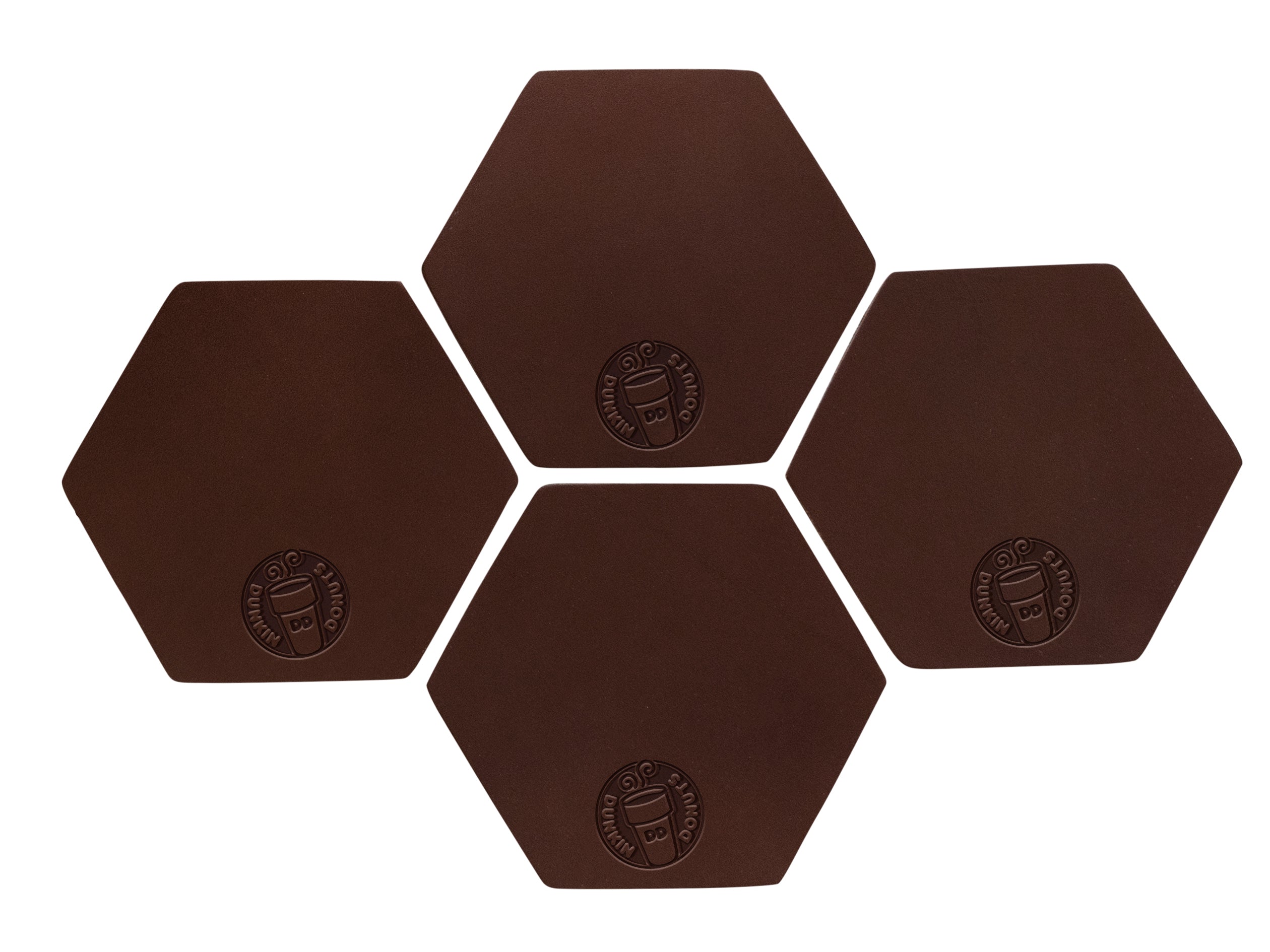 Hexagon Coasters (Set of 4) | Full Grain Leather | Made in USA