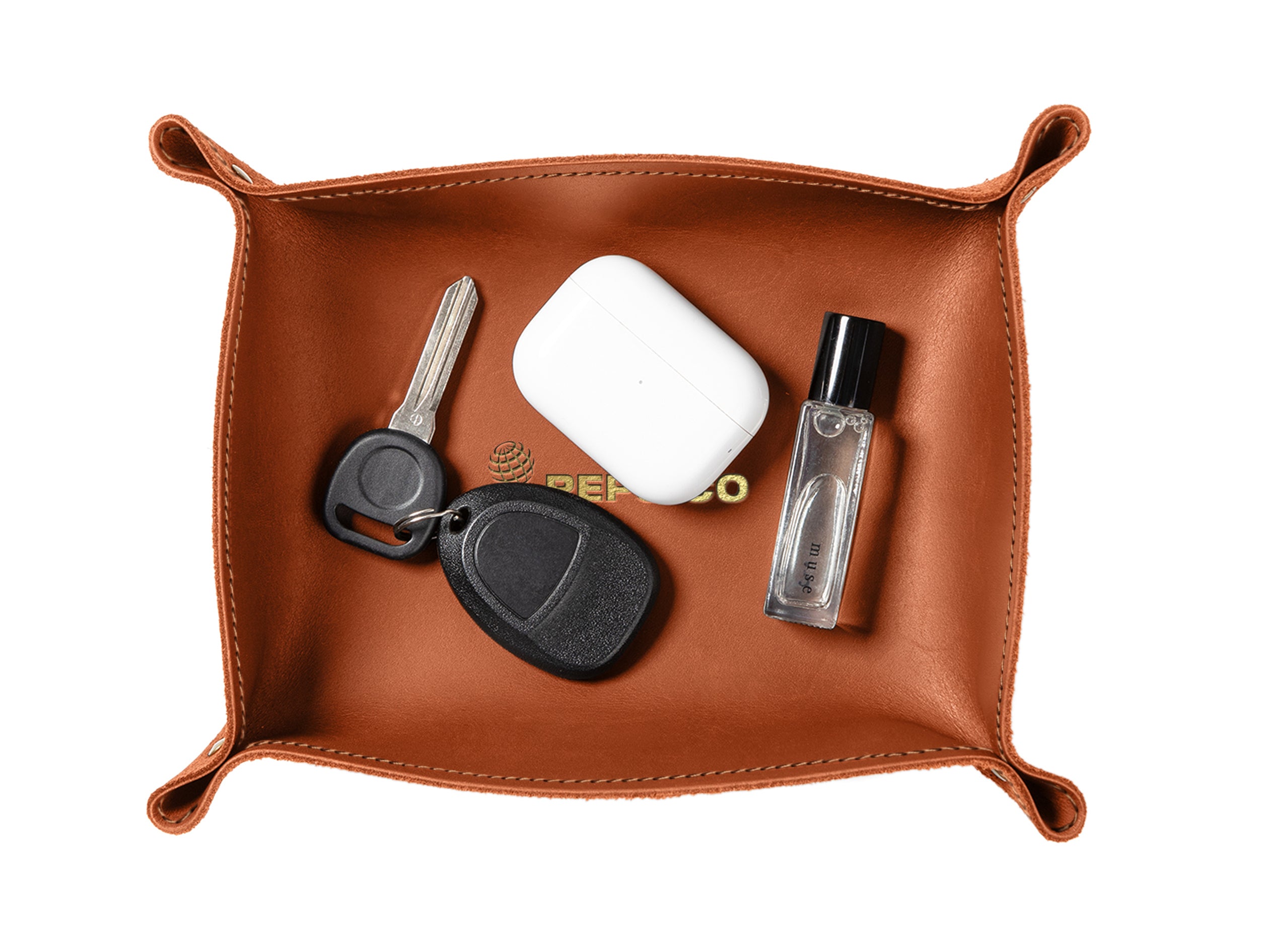 Rivet Valet Tray | Full Grain Leather | Made in USA