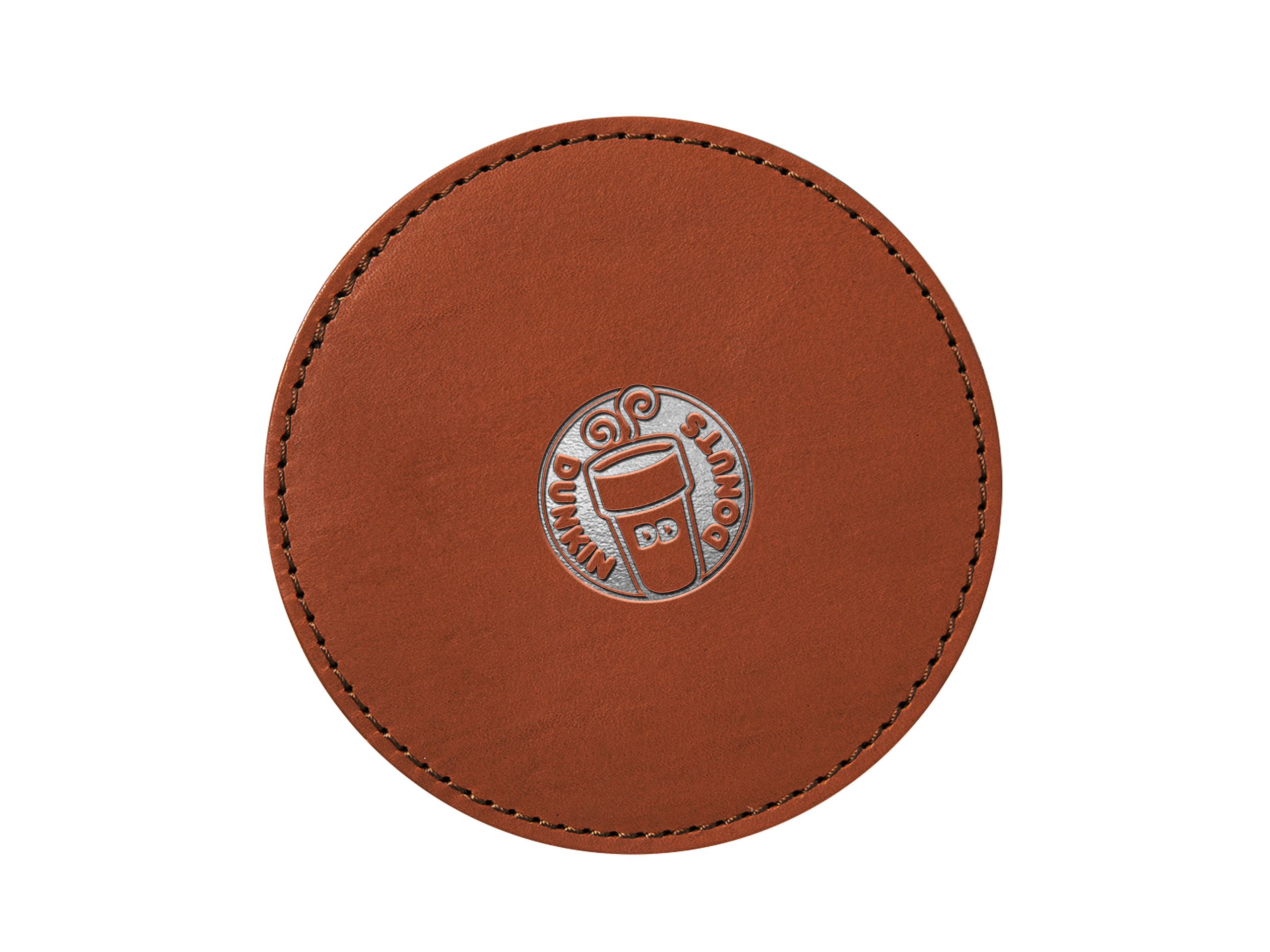 Round Coasters (Set of 4) | Full Grain Leather | Made in USA