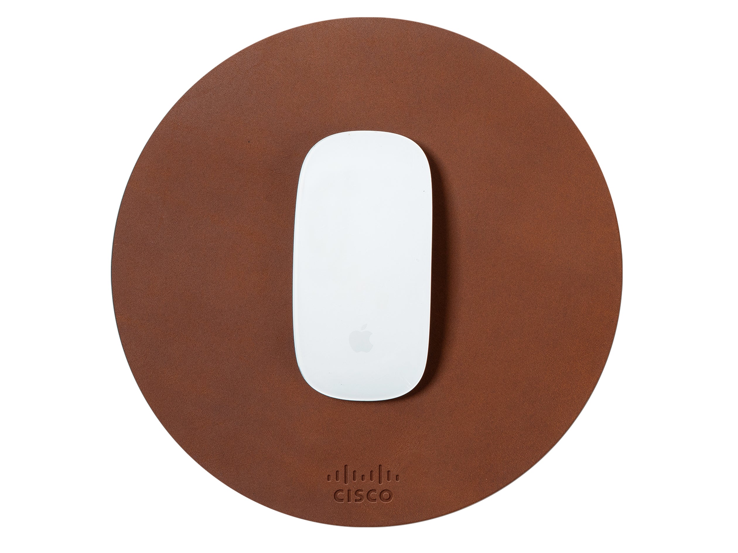 Round Mouse Pad | Full Grain Leather | Made in USA