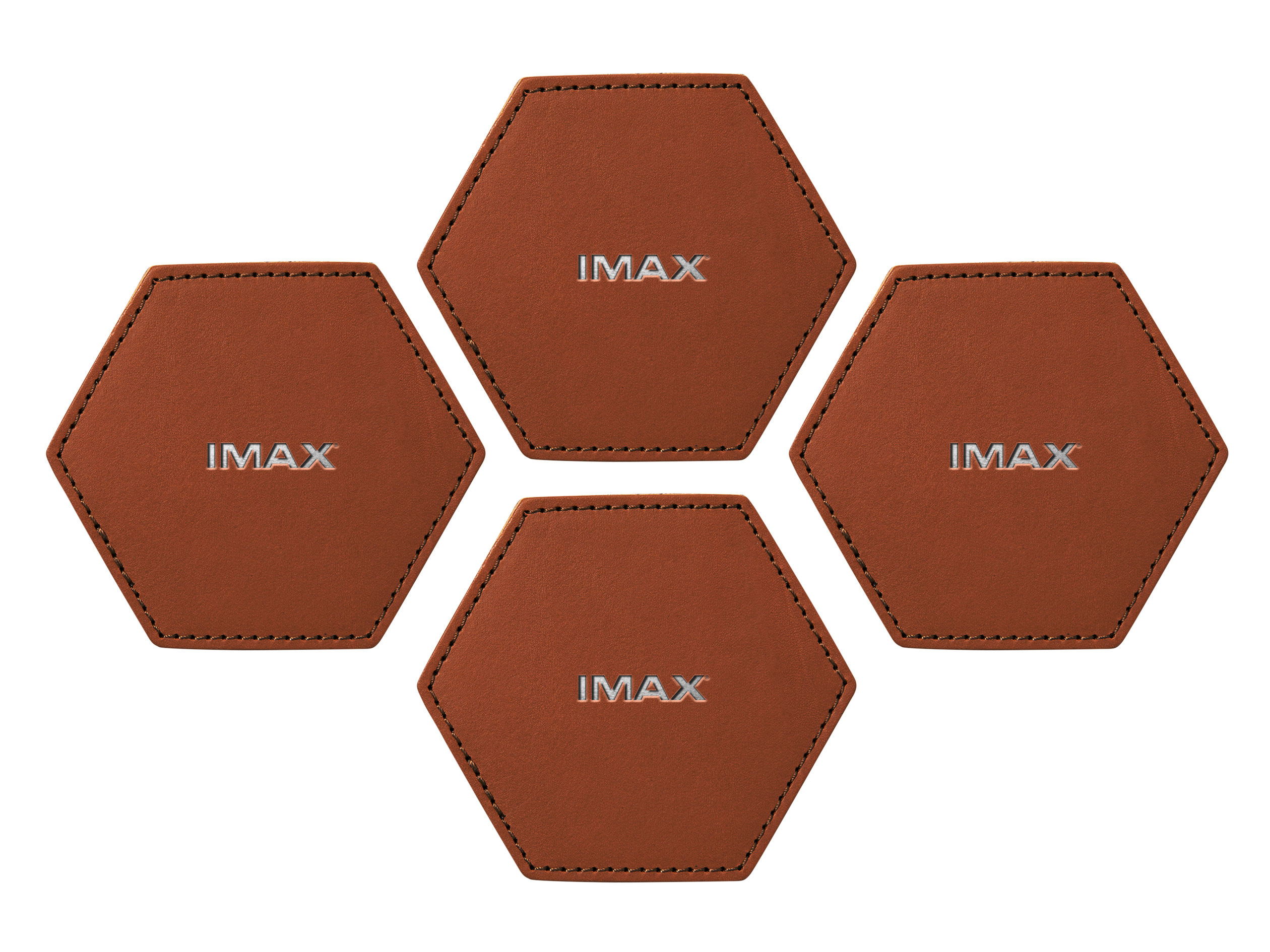 Hexagon Coasters (Set of 4) | Full Grain Leather | Made in USA