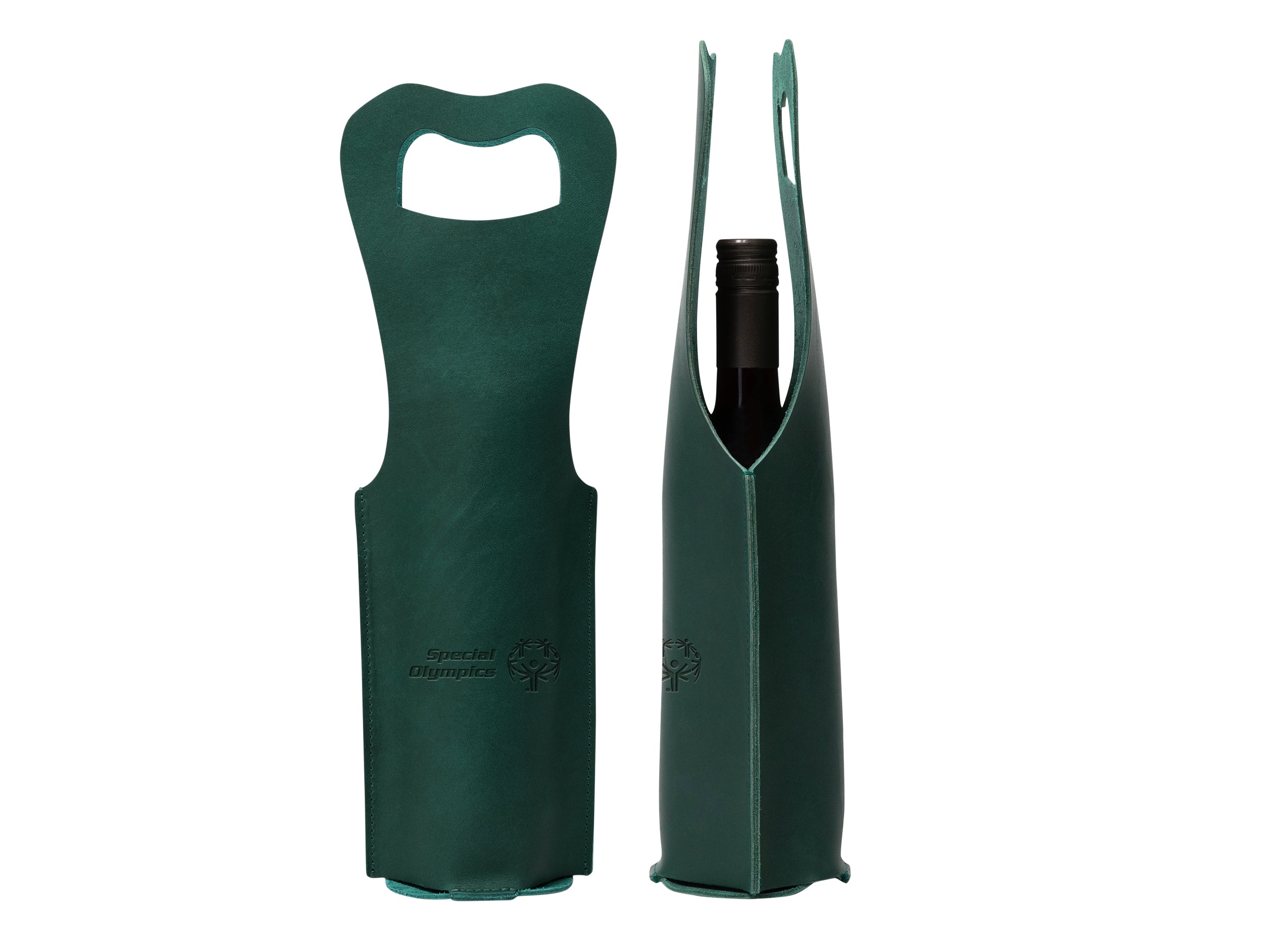 Single Wine Bottle Tote | Full Grain Leather | Made in USA