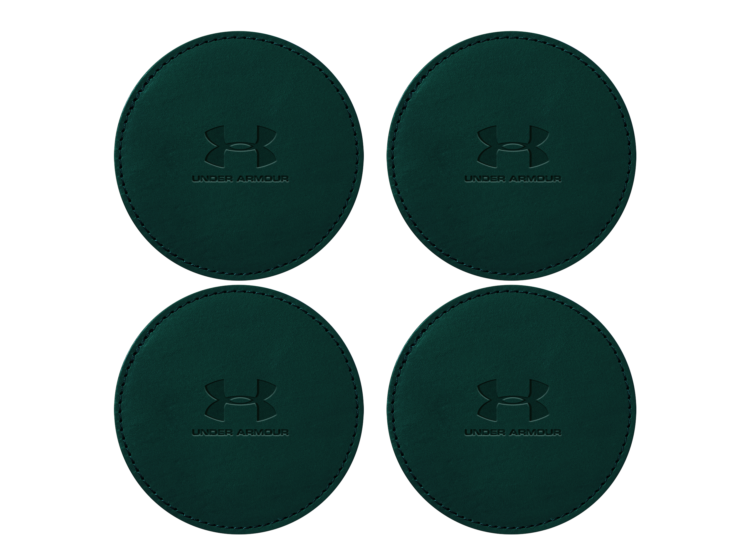 Round Coasters (Set of 4) | Full Grain Leather | Made in USA