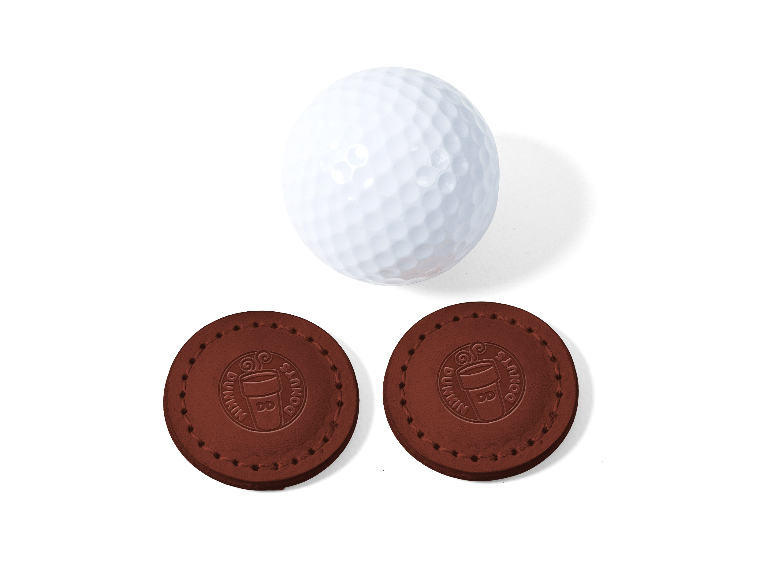 Golf Ball Marker SET OF 2 | Full Grain Leather | Made in USA
