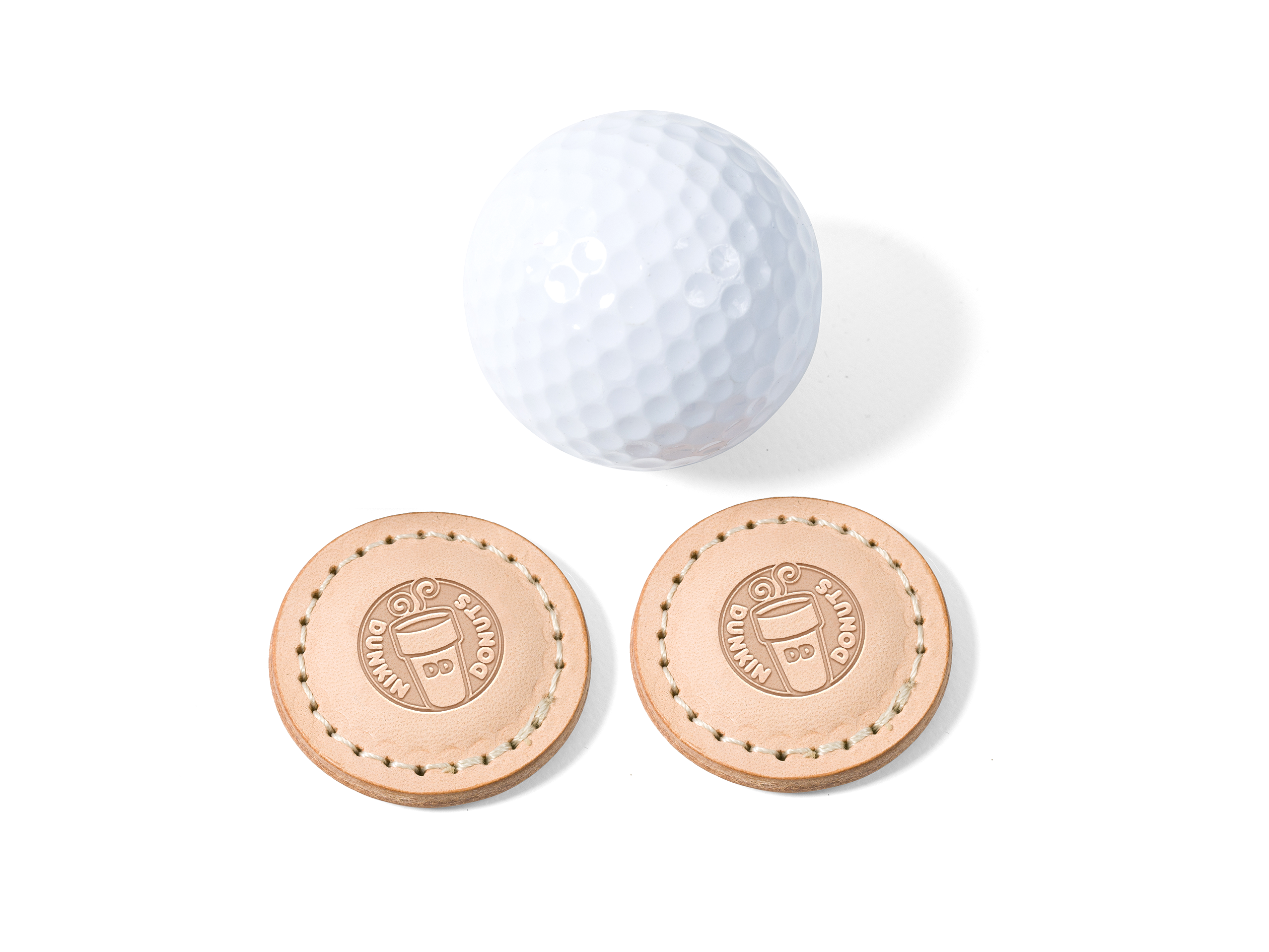 Golf Ball Marker SET OF 2 | Full Grain Leather | Made in USA