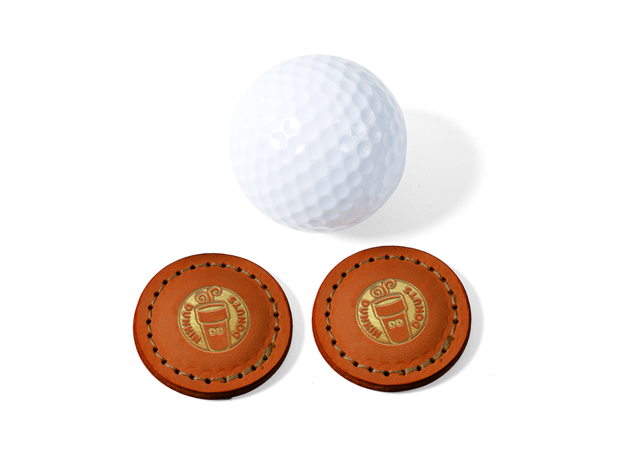 Golf Ball Marker SET OF 2 | Full Grain Leather | Made in USA