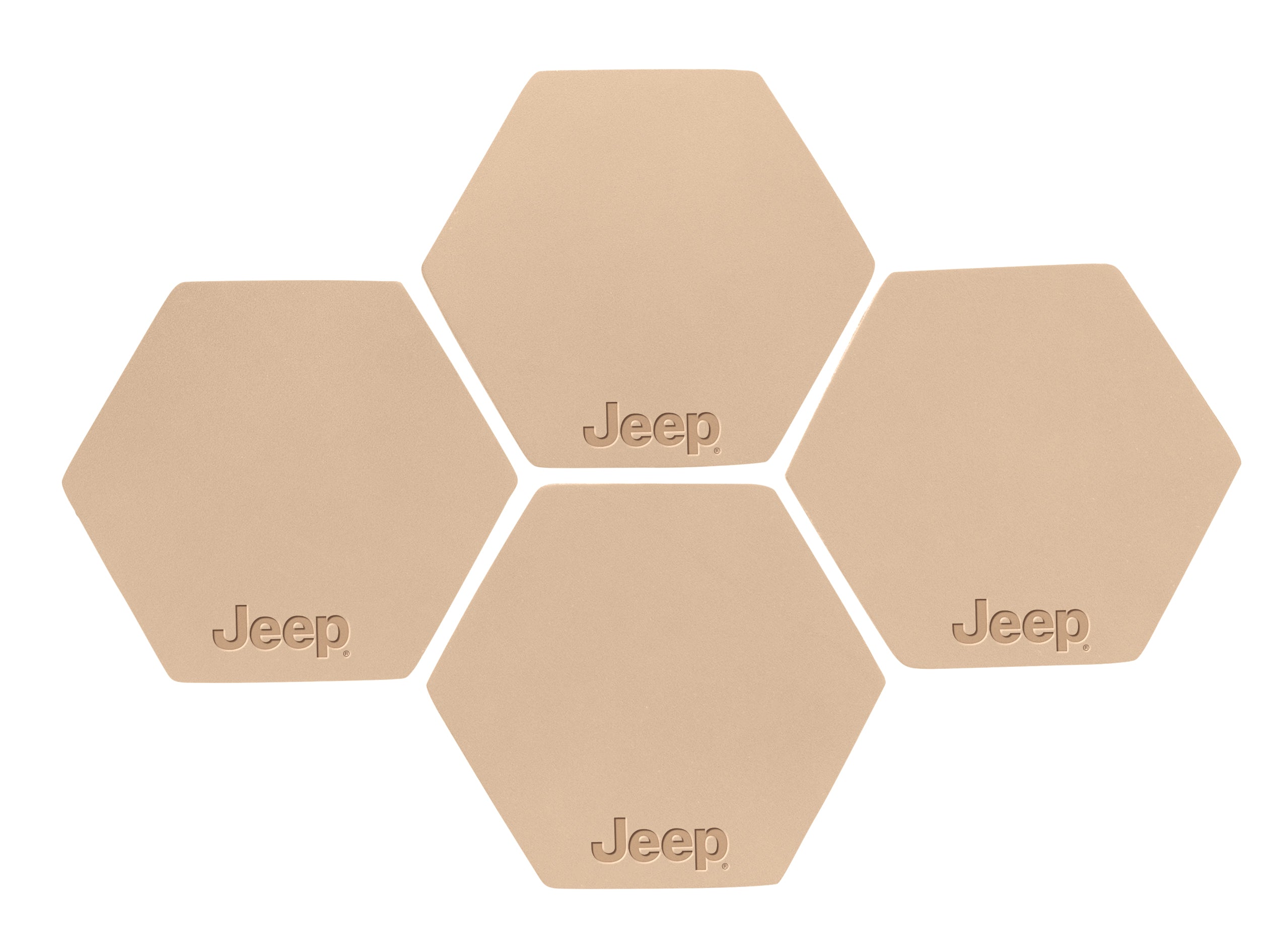 Hexagon Coasters (Set of 4) | Full Grain Leather | Made in USA