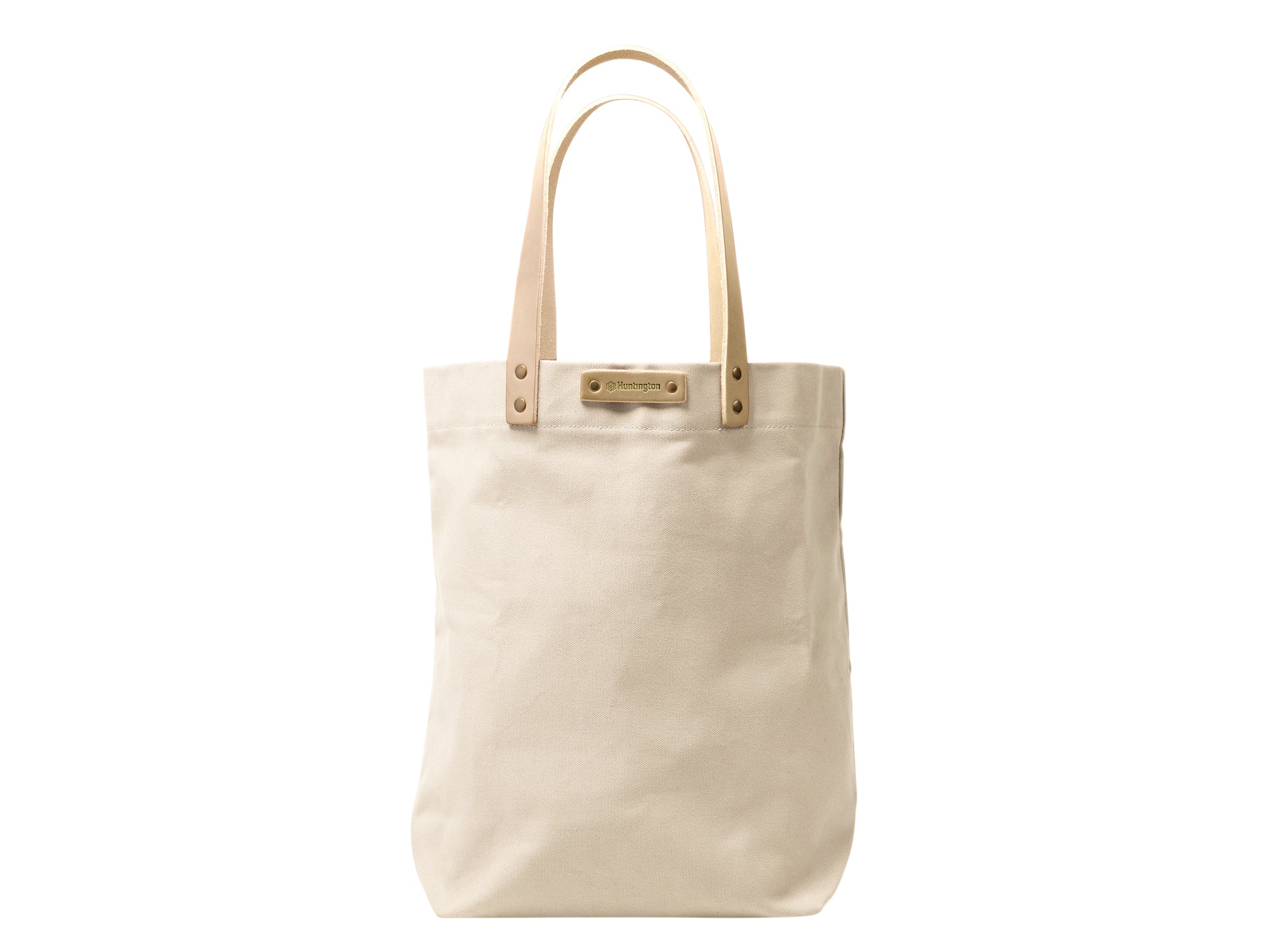 Canvas Tote with Leather Handles | Full Grain Leather | Made in USA