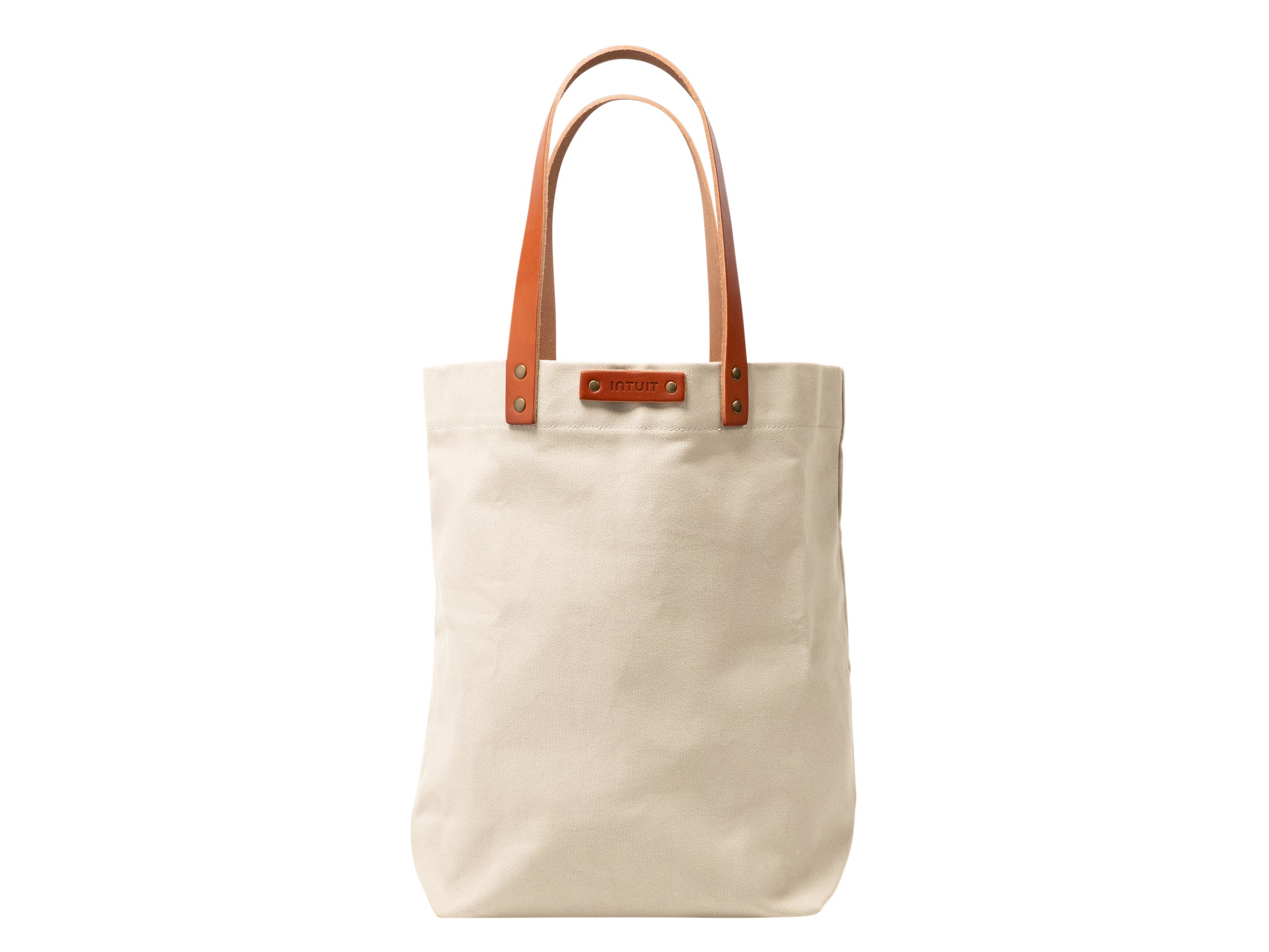 Canvas Tote with Leather Handles | Full Grain Leather | Made in USA