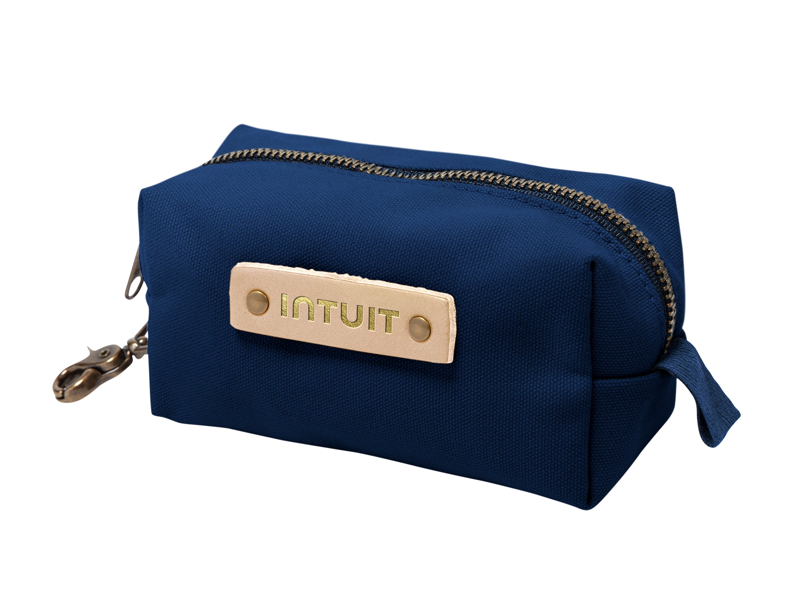 Canvas Small Dopp Kit with Brass Clip | Full Grain Leather | Made in USA