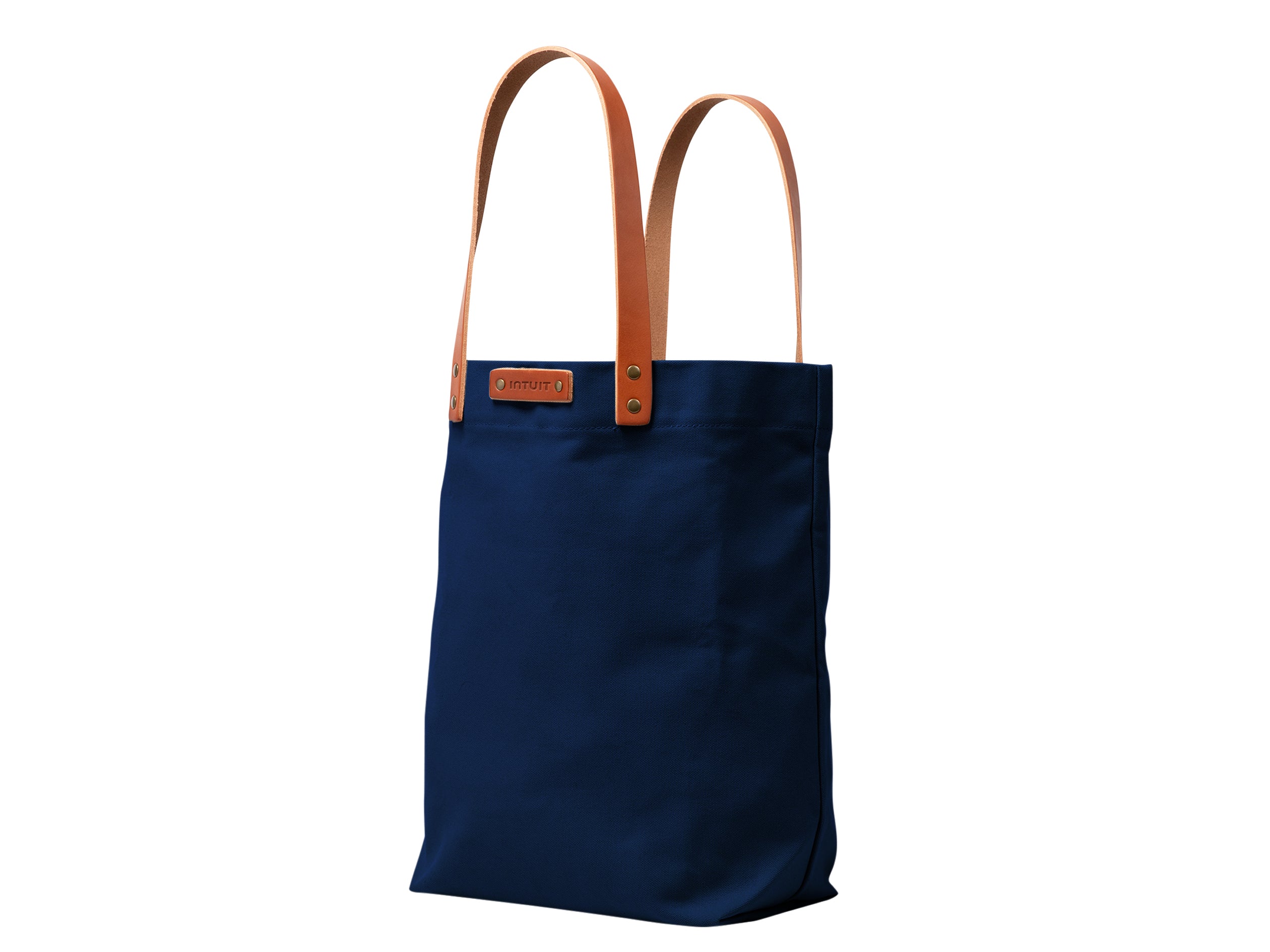 Canvas Tote with Leather Handles | Full Grain Leather | Made in USA