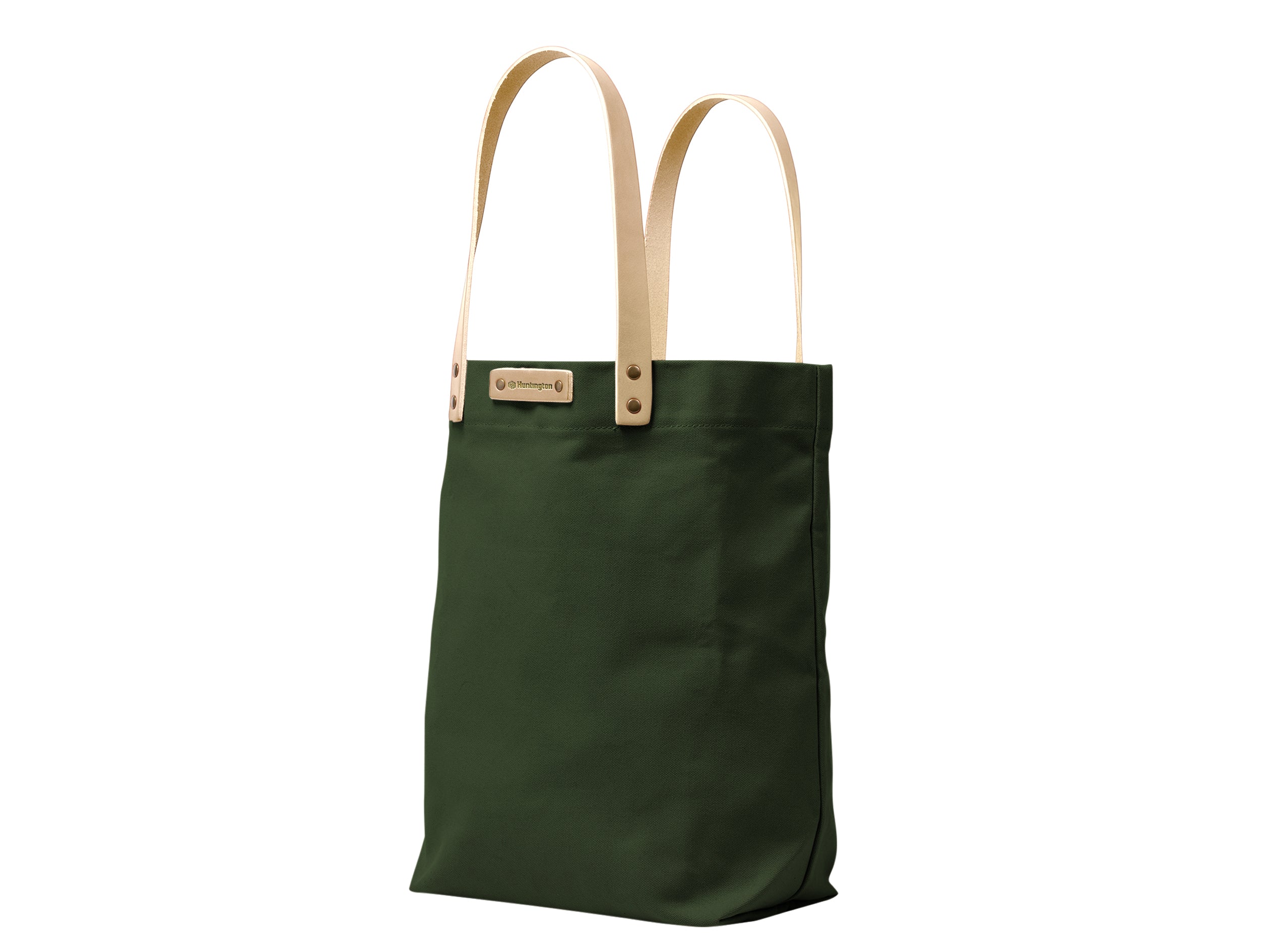 Canvas Tote with Leather Handles | Full Grain Leather | Made in USA