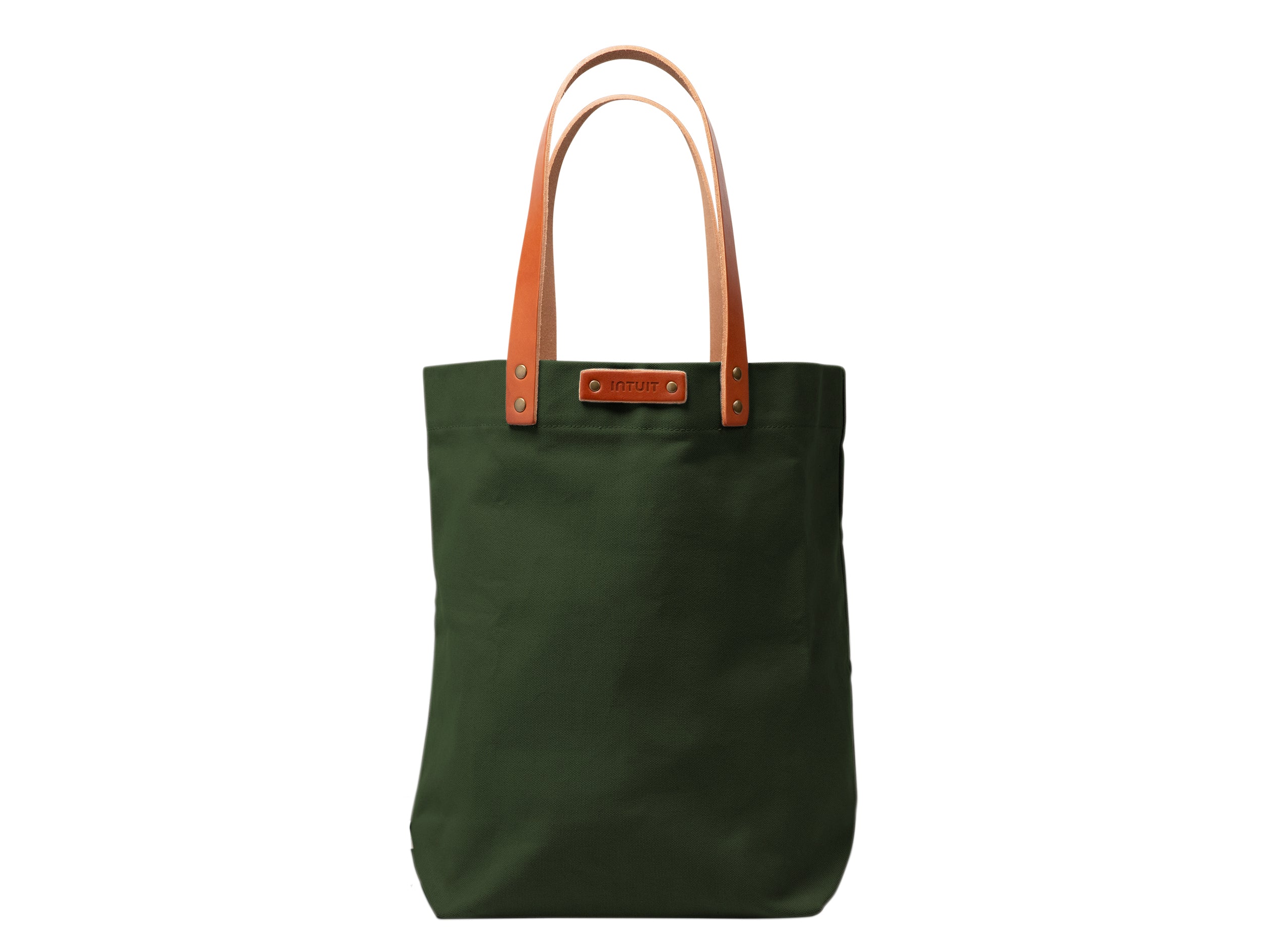 Canvas Tote with Leather Handles | Full Grain Leather | Made in USA