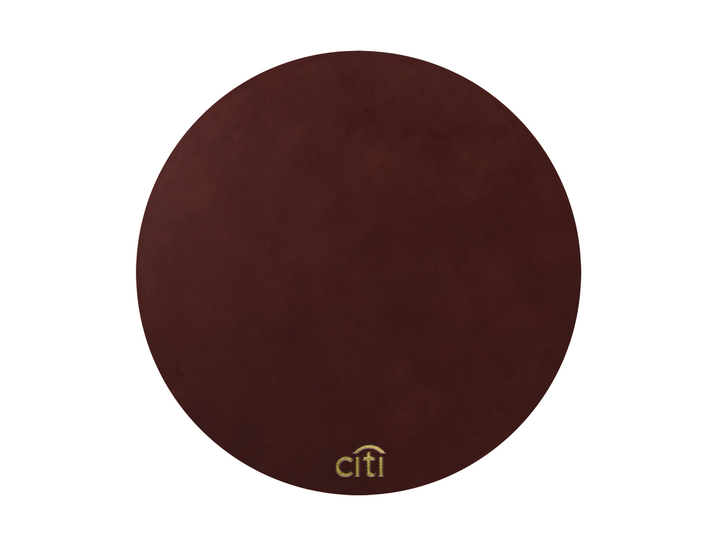15" Round Placemat | Full Grain Leather | Made in USA