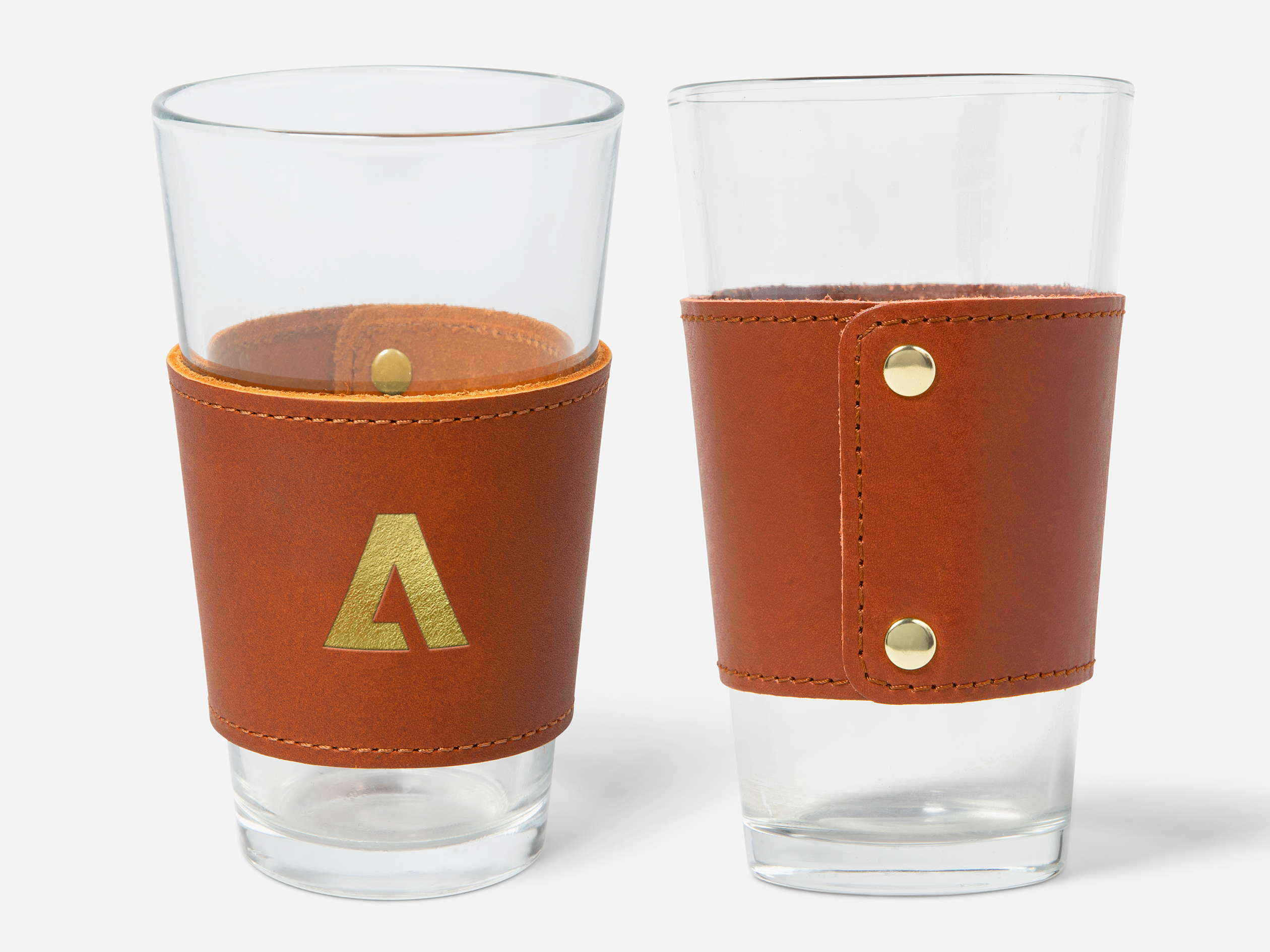 Pint Glass Sleeve | Full Grain Leather | Made in USA