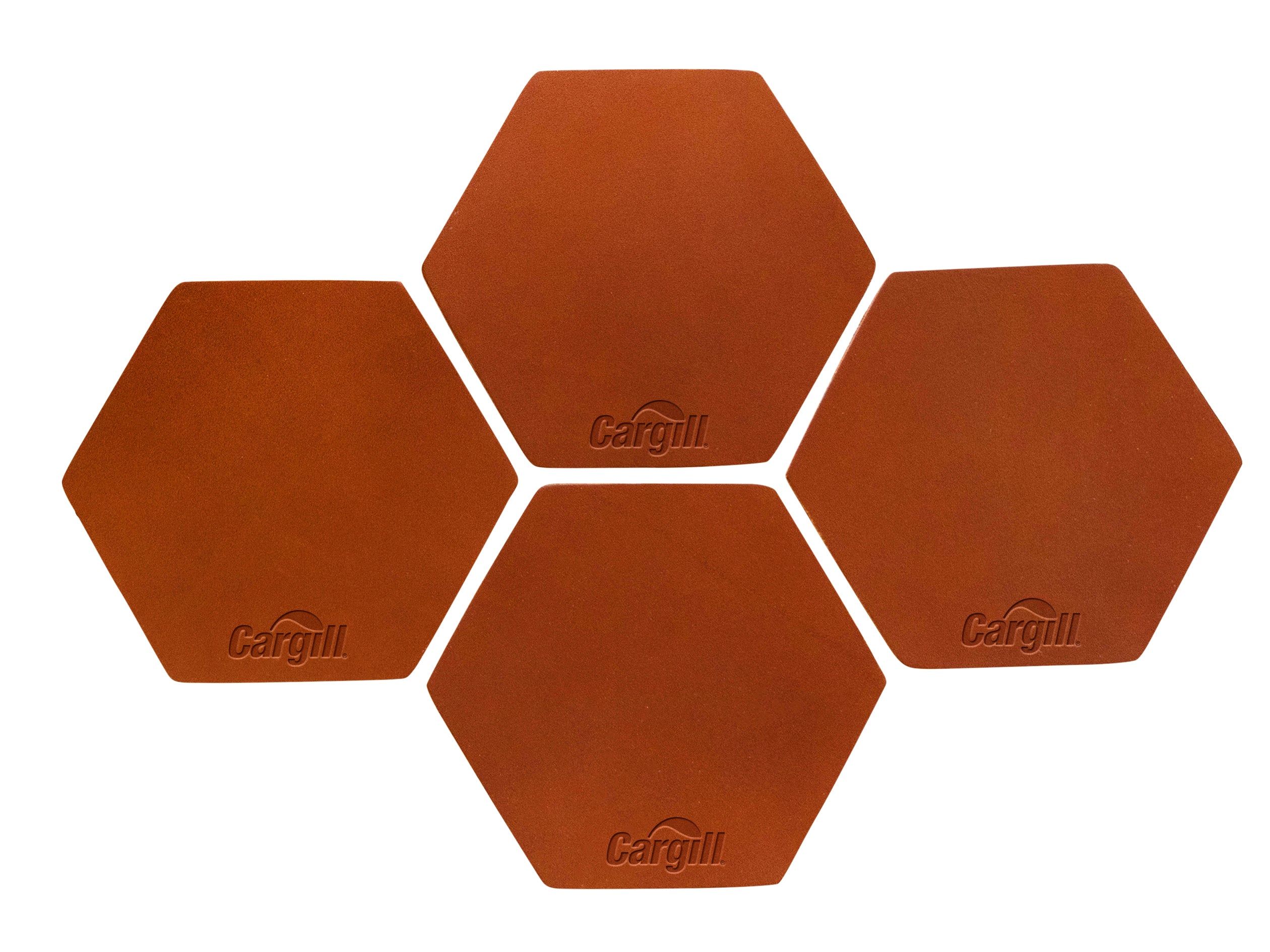 Hexagon Coasters (Set of 4) | Full Grain Leather | Made in USA