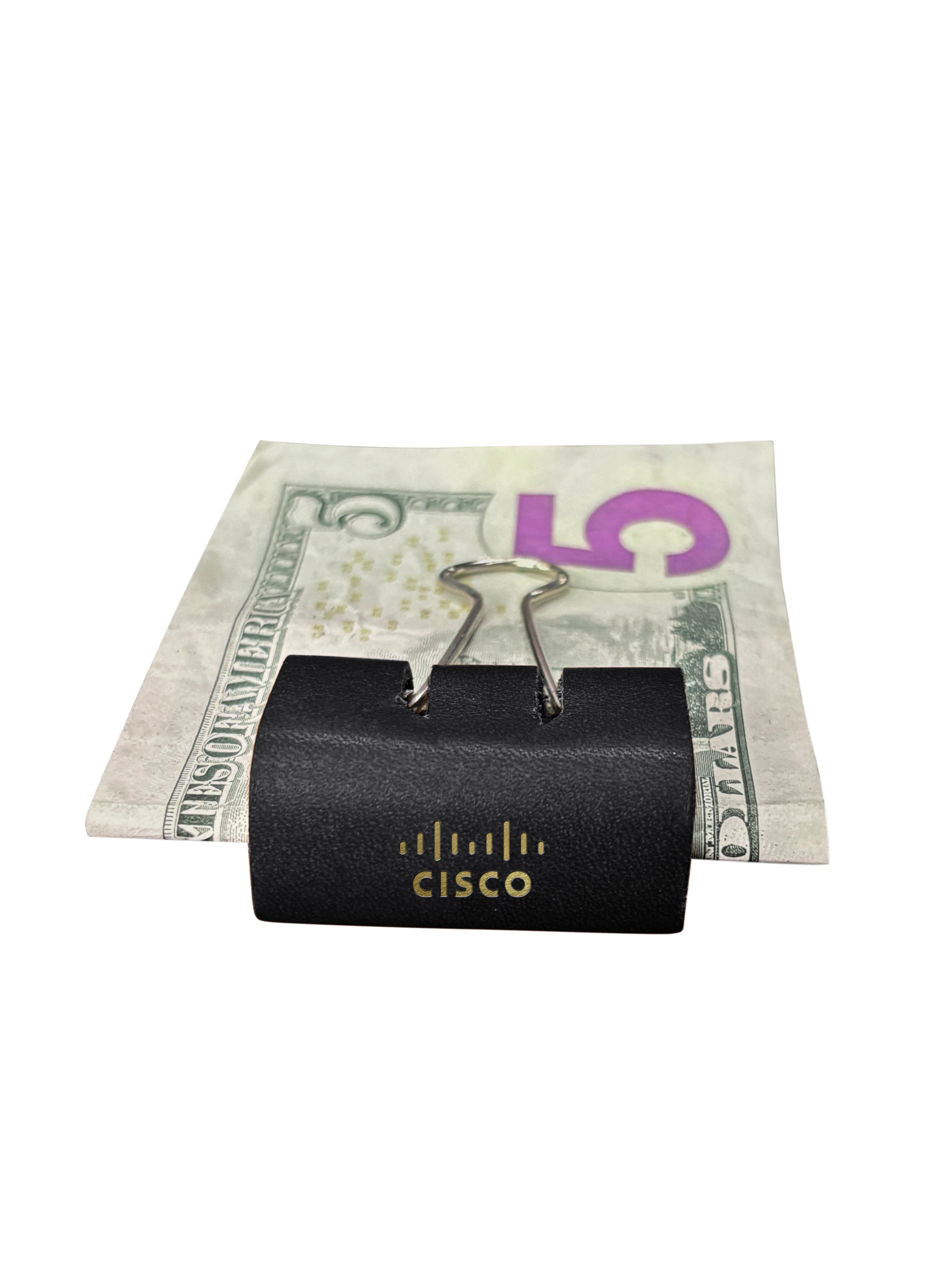 Leather Money Clip Wallet, custom logo leather promo product made in USA by Corium (7)