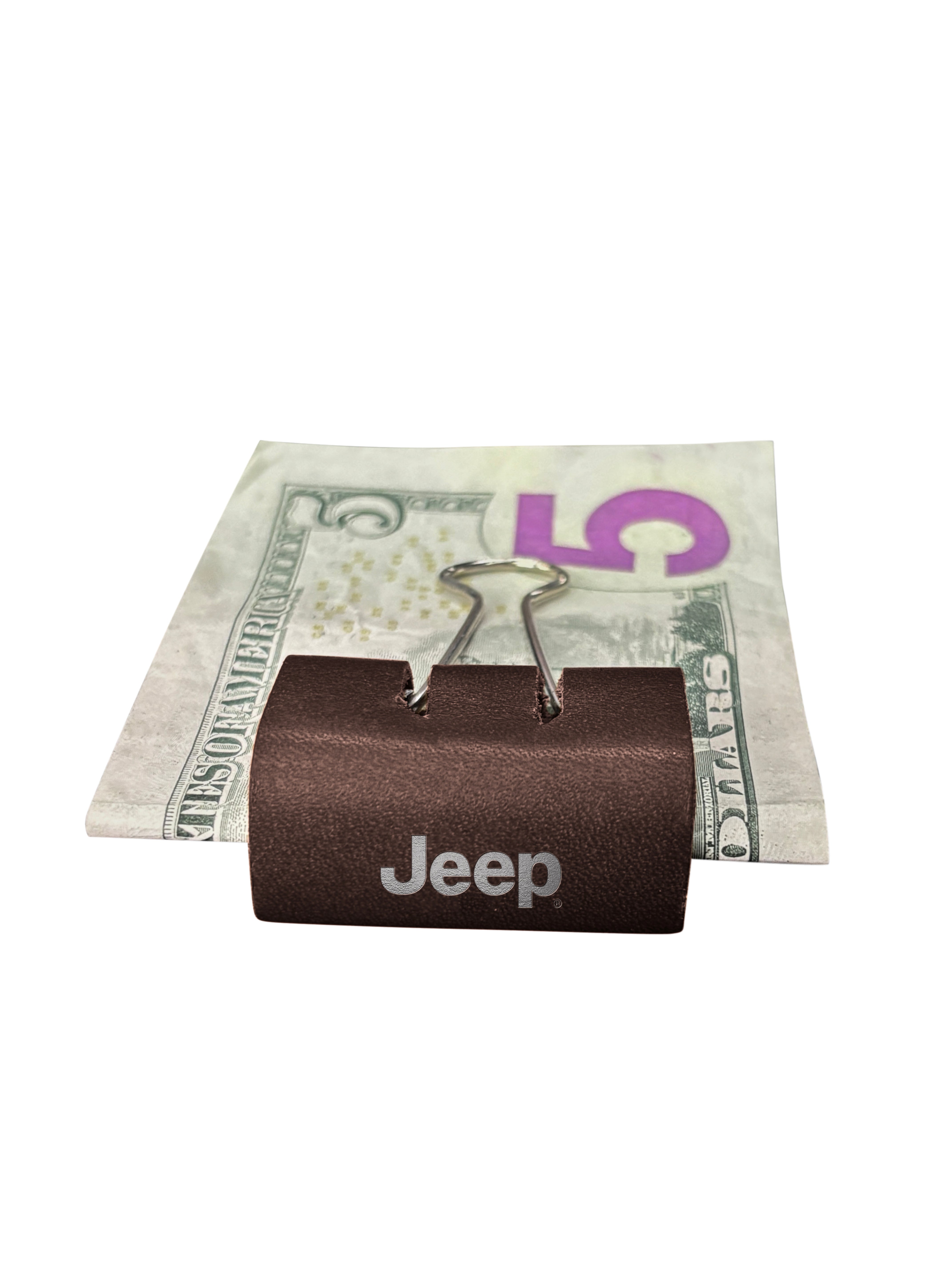 Leather Money Clip Wallet, custom logo leather promo product made in USA by Corium (2)