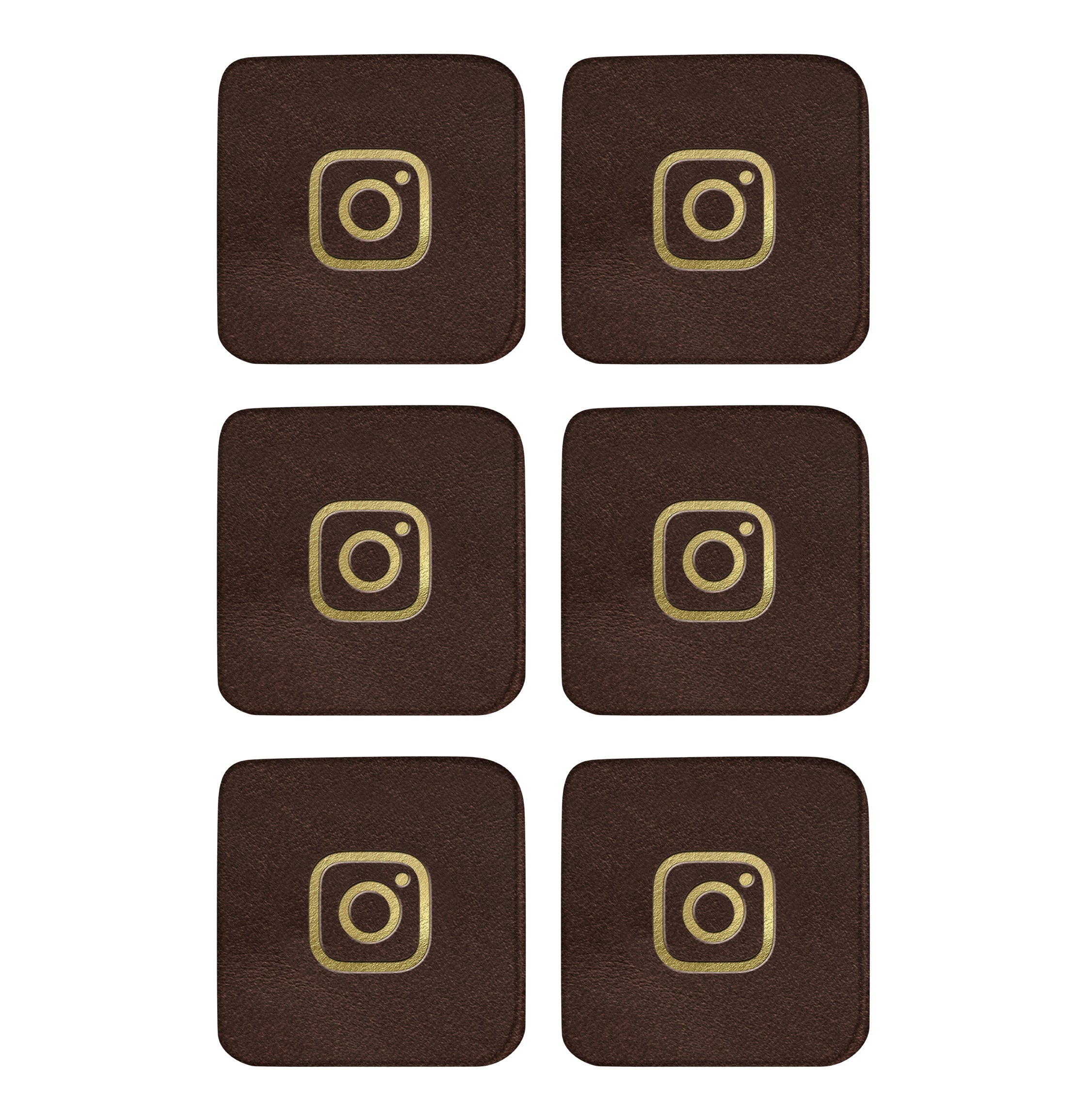 Mini Magnets Set of 6 | Full Grain Leather | Made in USA