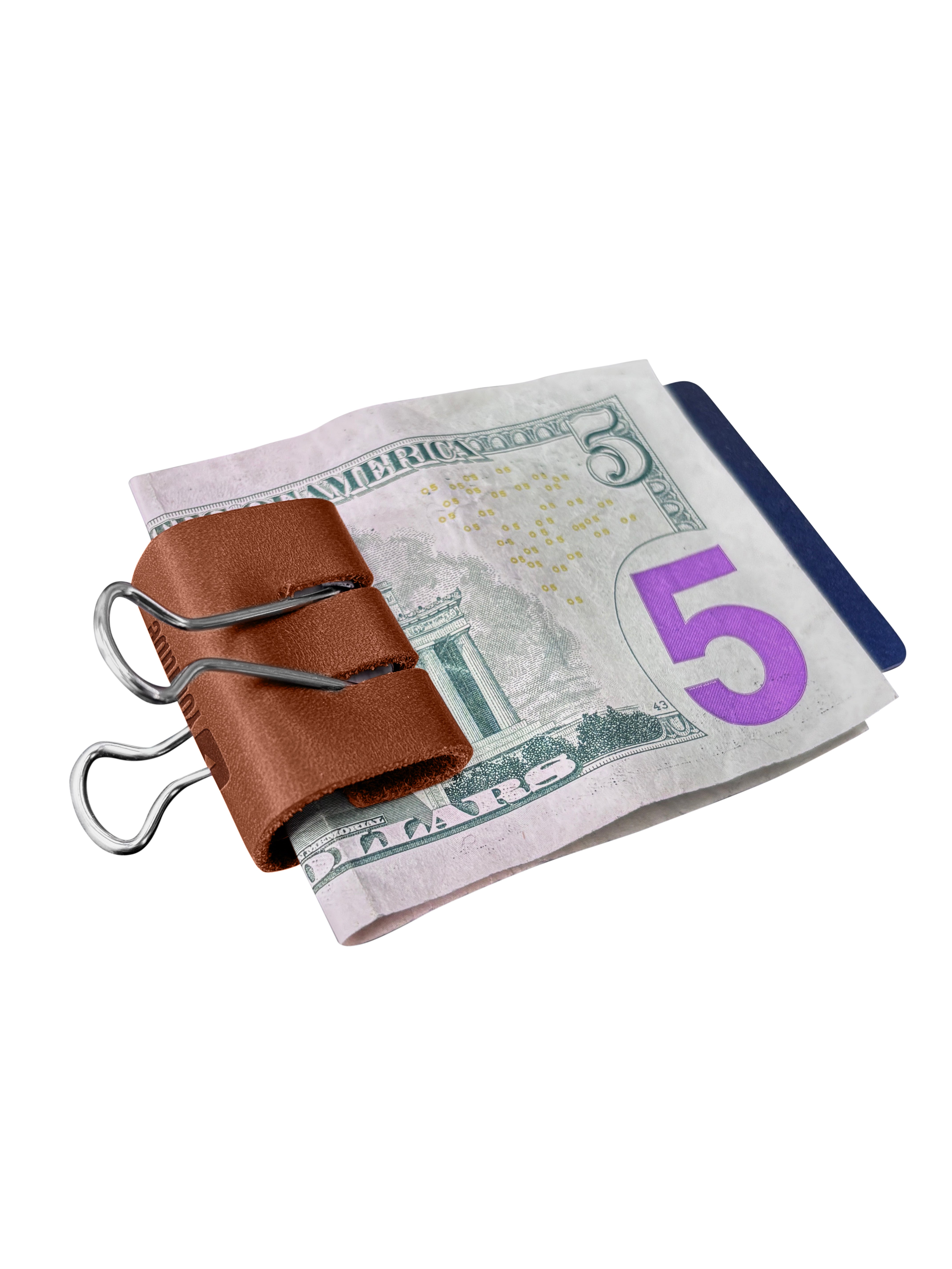 Leather Money Clip Wallet, custom logo leather promo product made in USA by Corium (3)