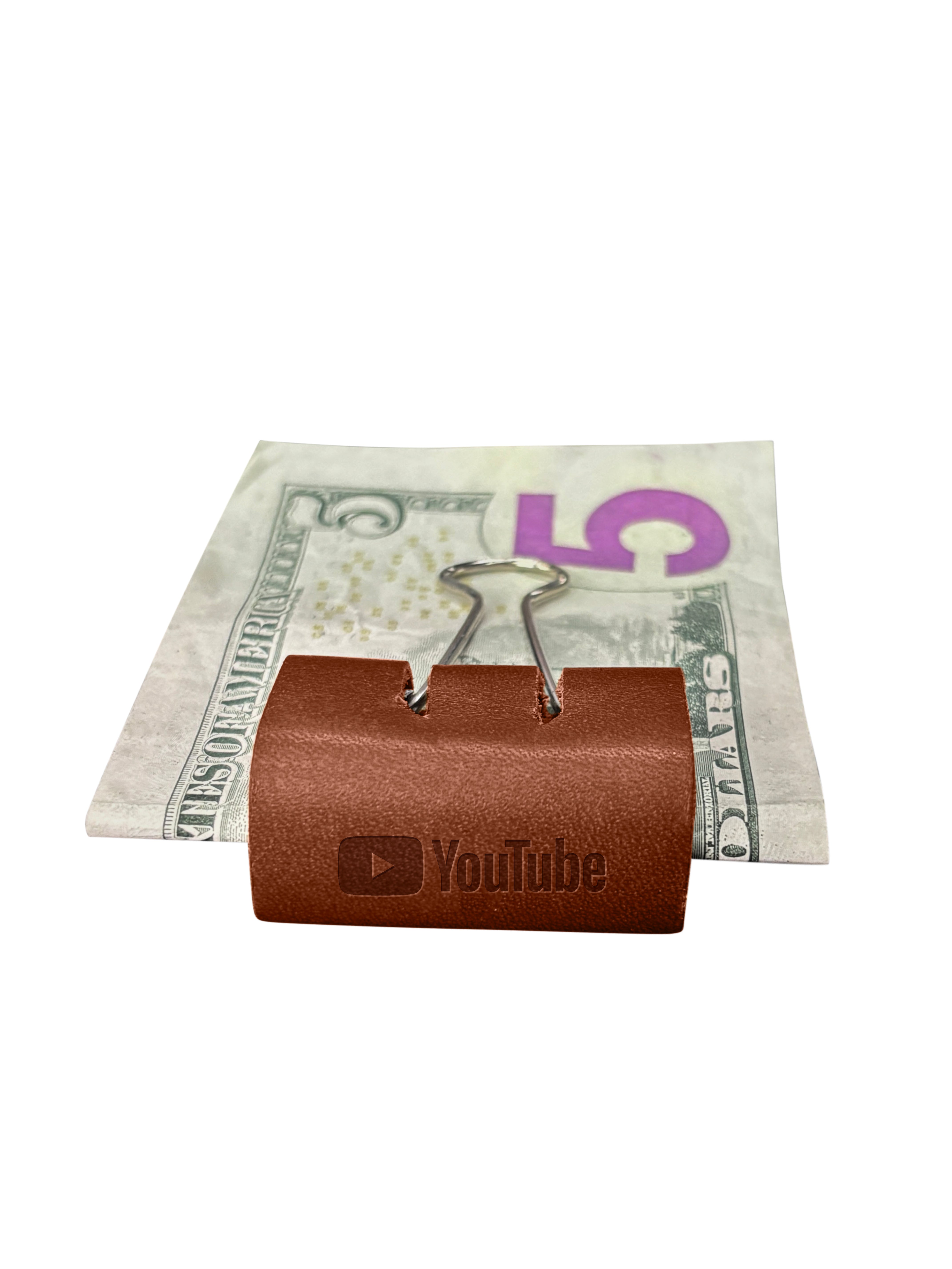 Leather Money Clip Wallet, custom logo leather promo product made in USA by Corium (4)