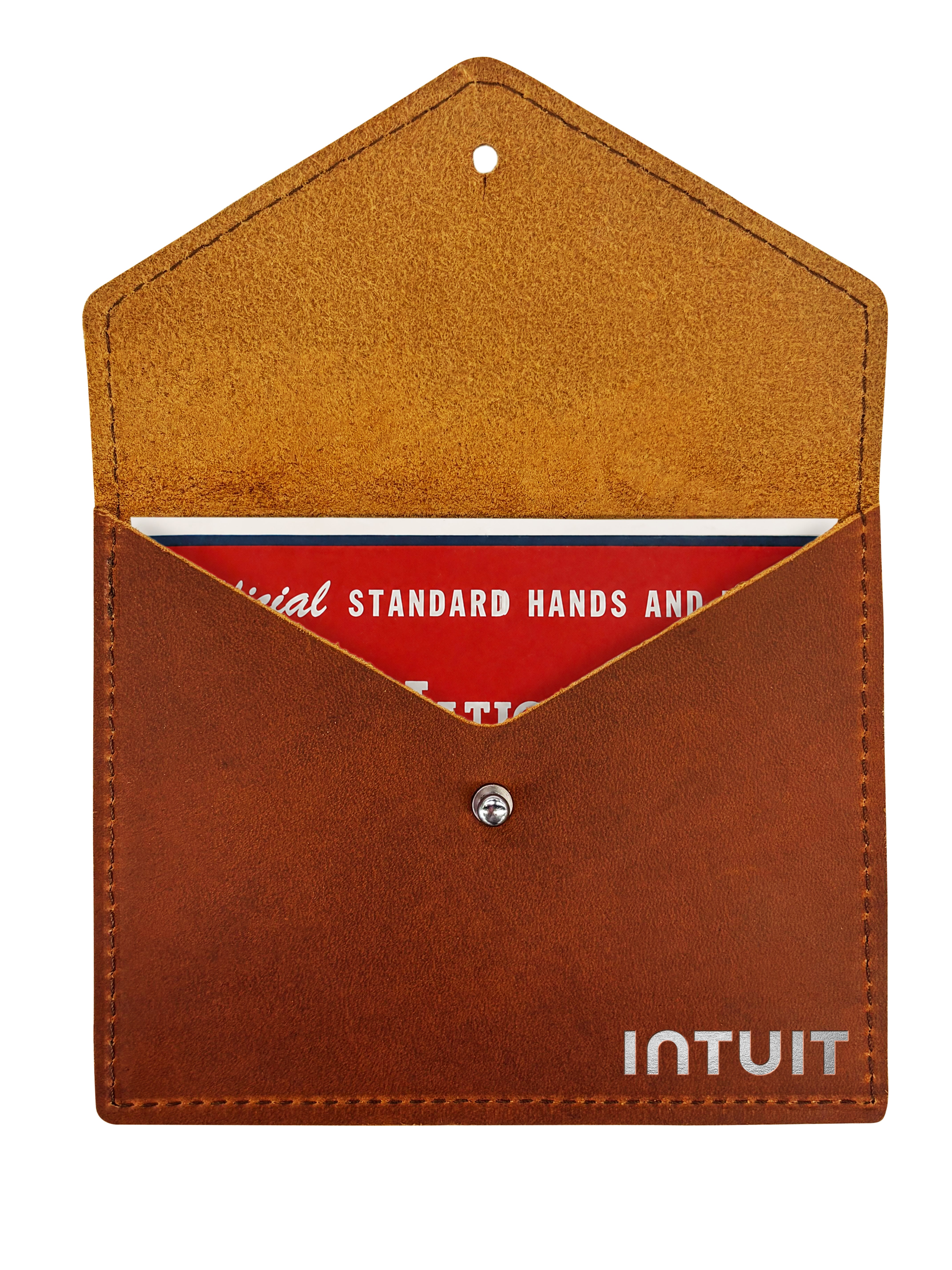 Personalized Leather Mahjong Card Holder – Full-Grain Leather Mah Jongg Envelope, Handmade in USA