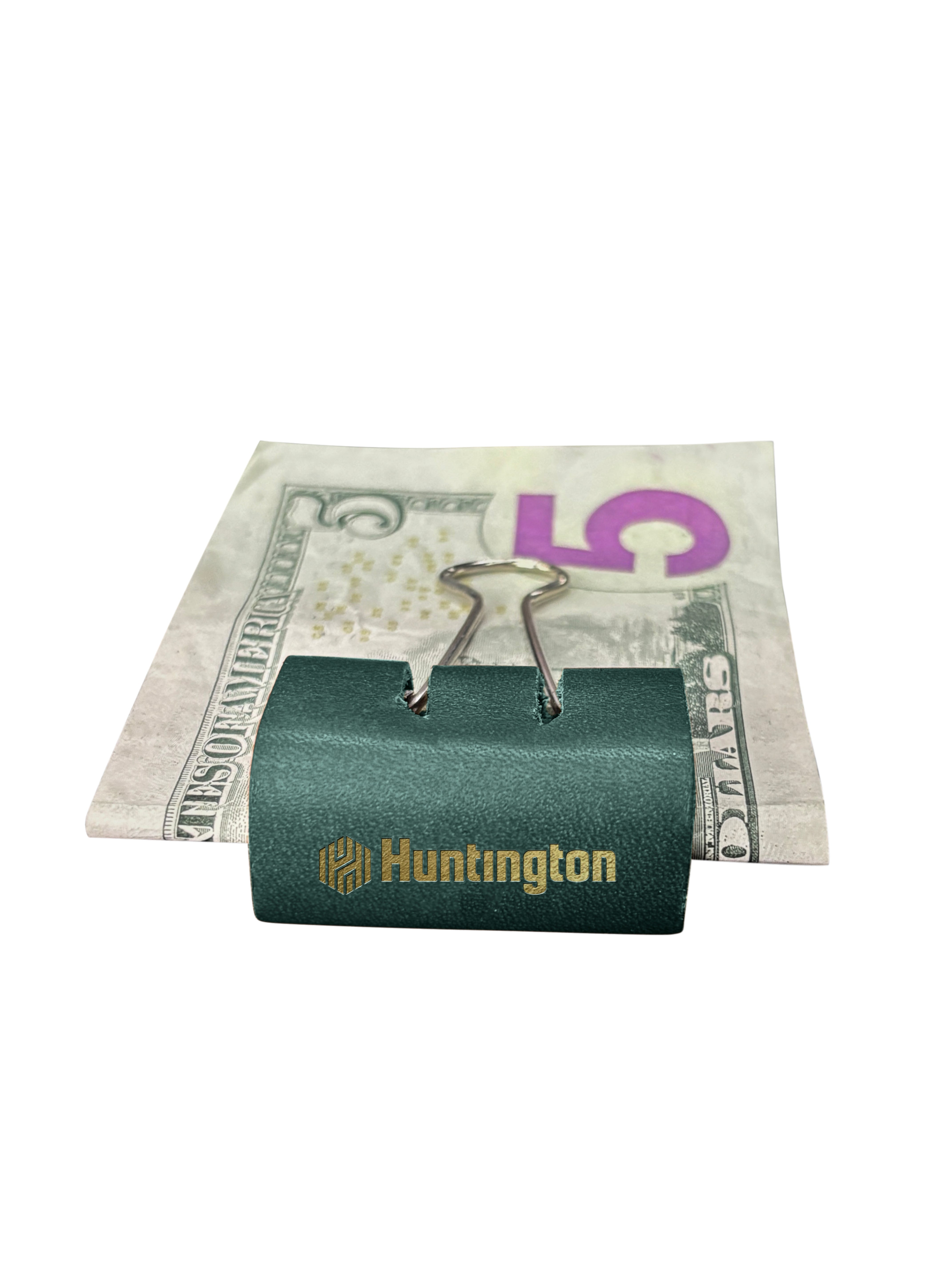 Leather Money Clip Wallet, custom logo leather promo product made in USA by Corium (10)