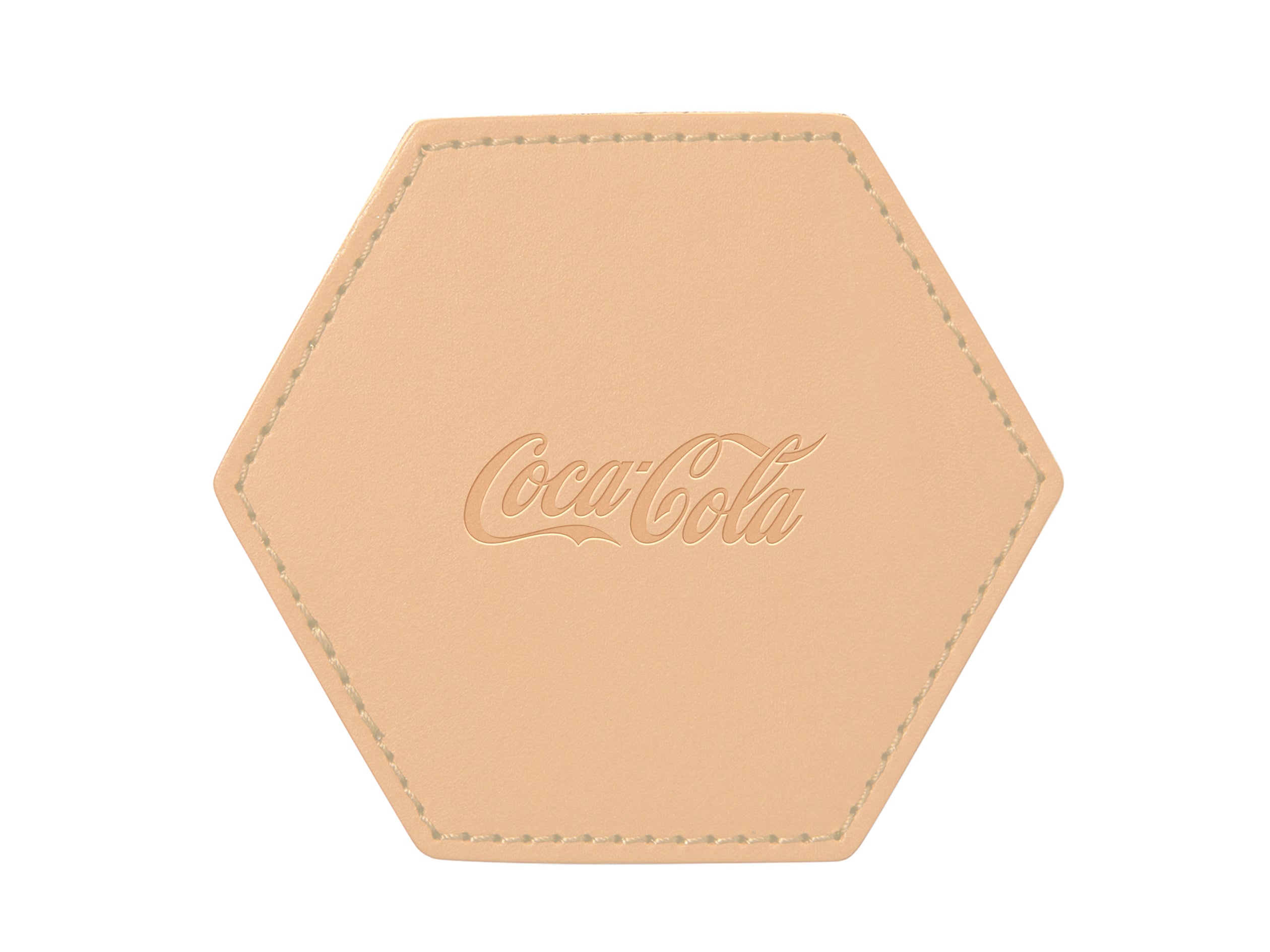 Hexagon Coasters (Set of 4) | Full Grain Leather | Made in USA