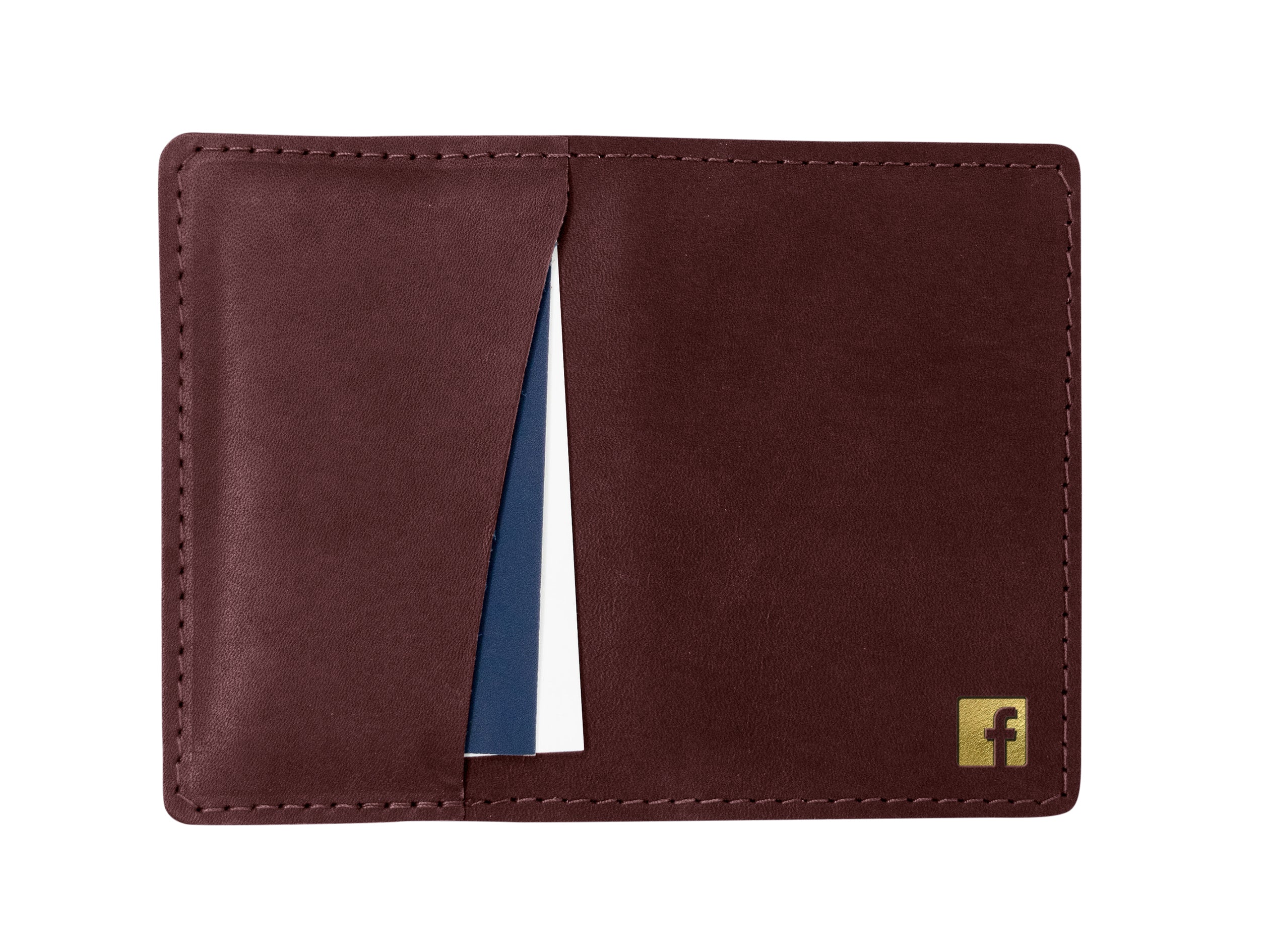 Folded Card Holder | Full Grain Leather | Made in USA