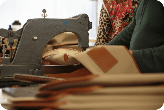Cut, stitched and debossed under one roof.